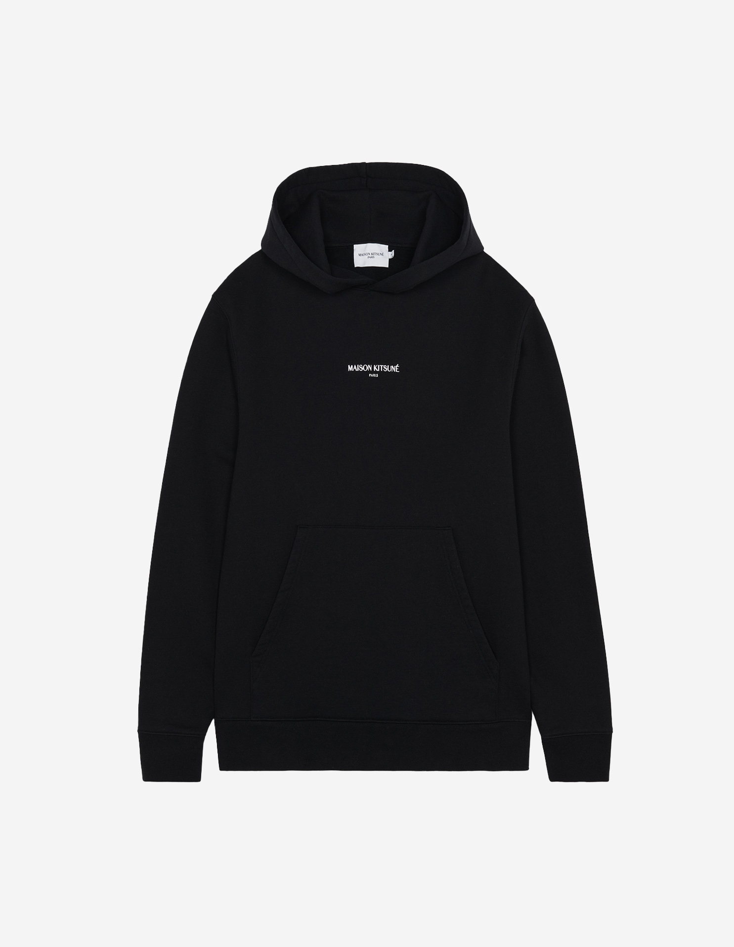 MAISON KITSUNE EMBROIDERED CORDLESS HOODIE