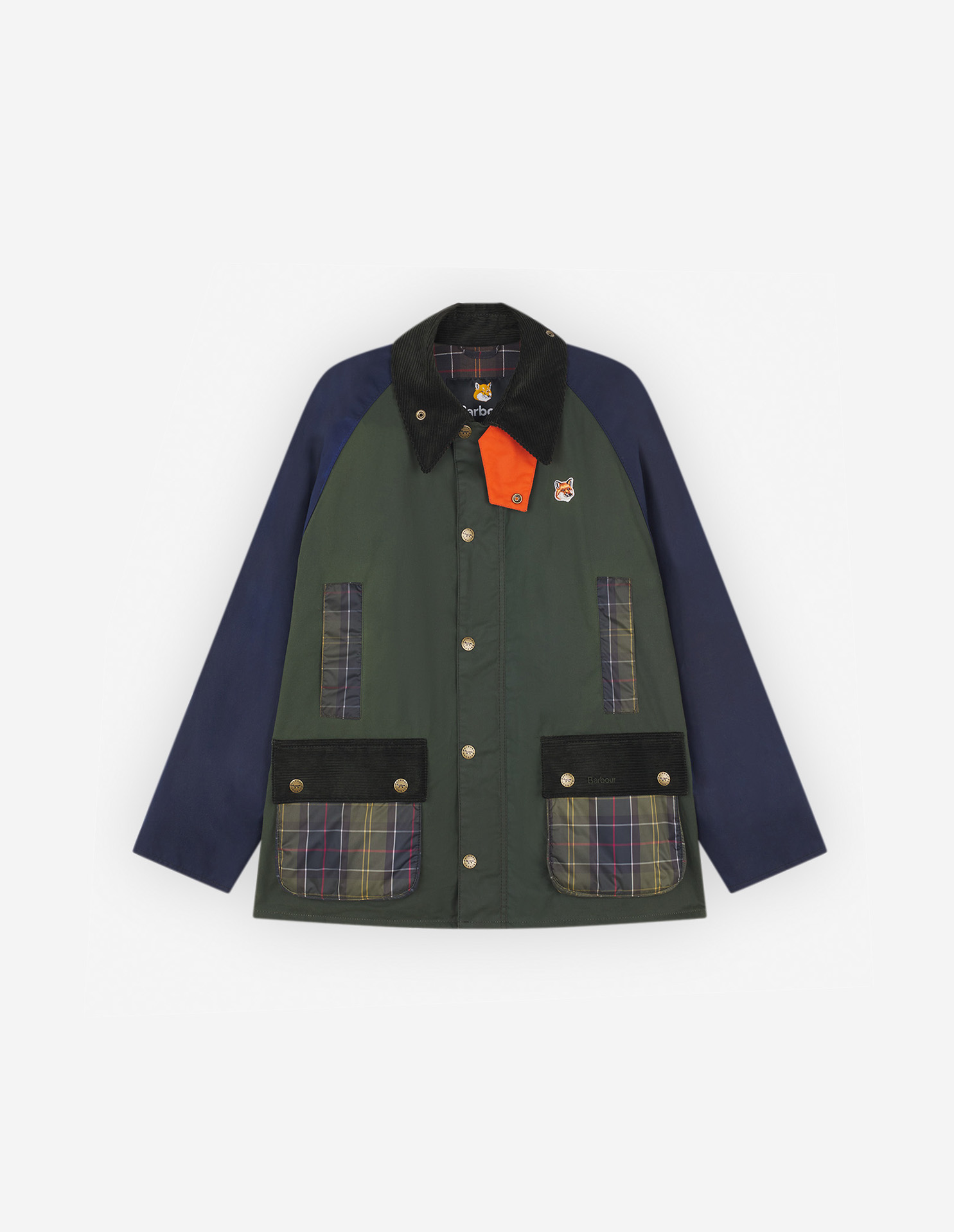 barbour メゾンキツネ バブアー ビューフォート ジャケット マルチカラー今回1番人気の商品になります