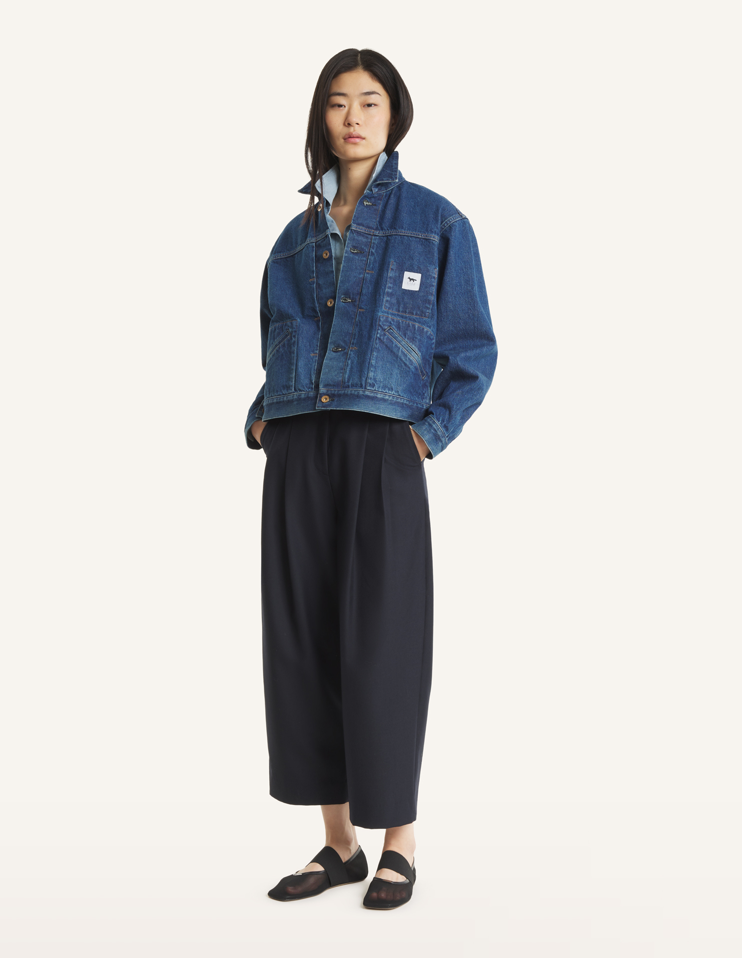 MAISON KITSUNE x KURO SELVEDGE VOYAGE DENIM JACKET | Maison Kitsuné
