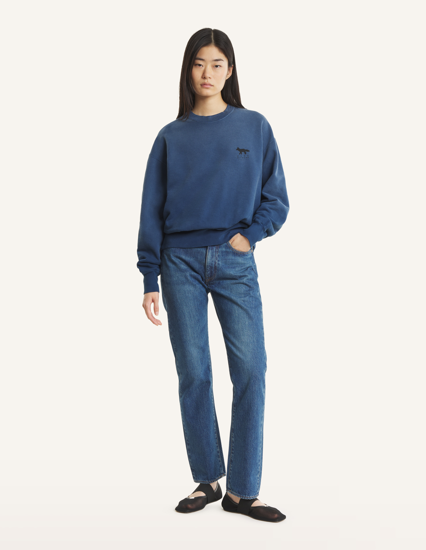 MAISON KITSUNE x KURO SUNFADED FOX SWEAT SHIRT | Maison Kitsuné