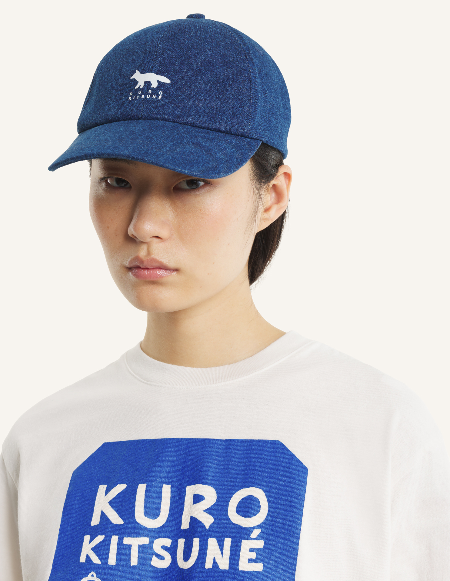 【美品・希少】MaisonKitsuné×Kuro Atelierデニムキャップ MK x KURO ATELIER デニム キャップ | Maison Kitsuné