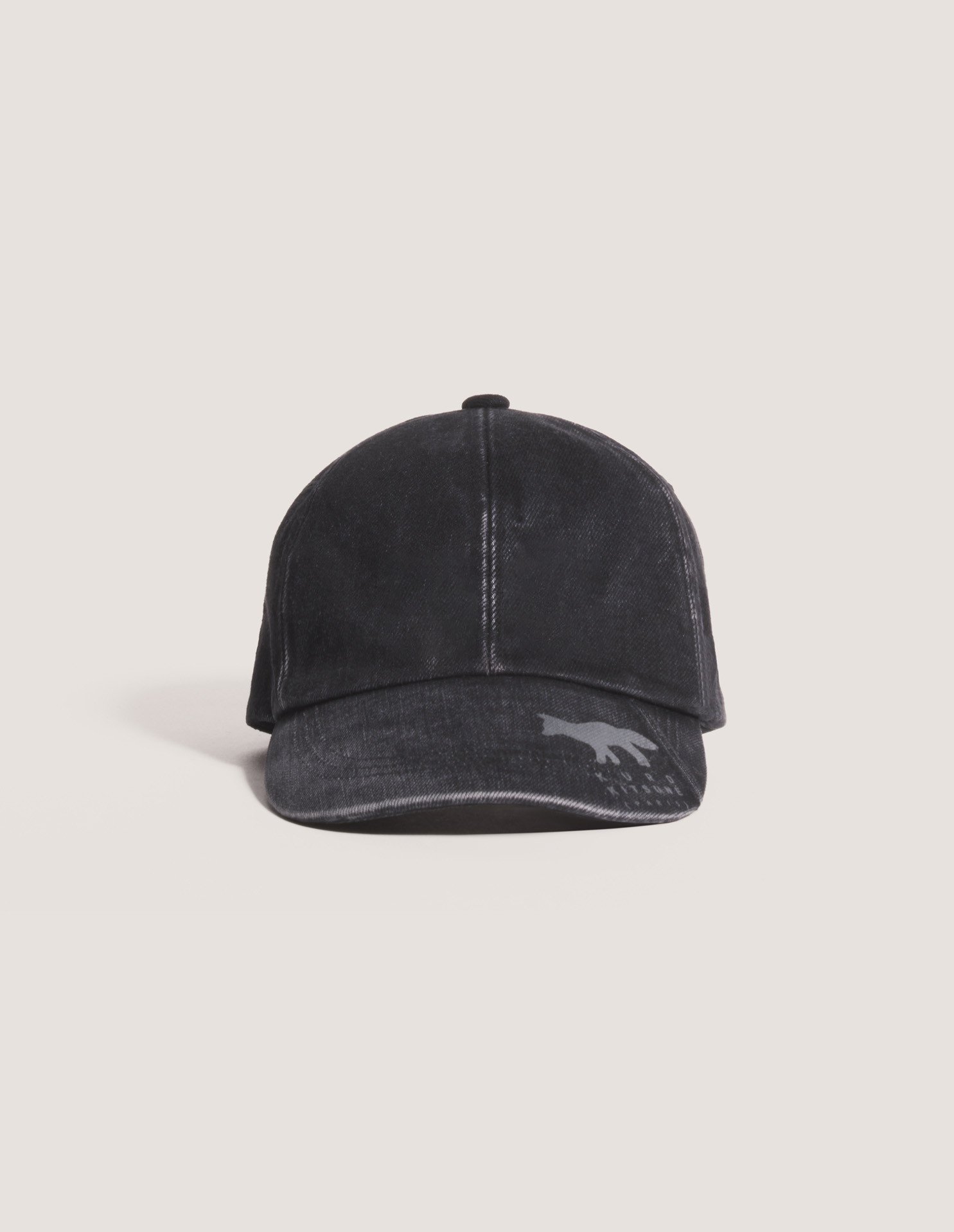 MAISON KITSUNE X KURO BLACK DENIM CAP | Maison Kitsuné