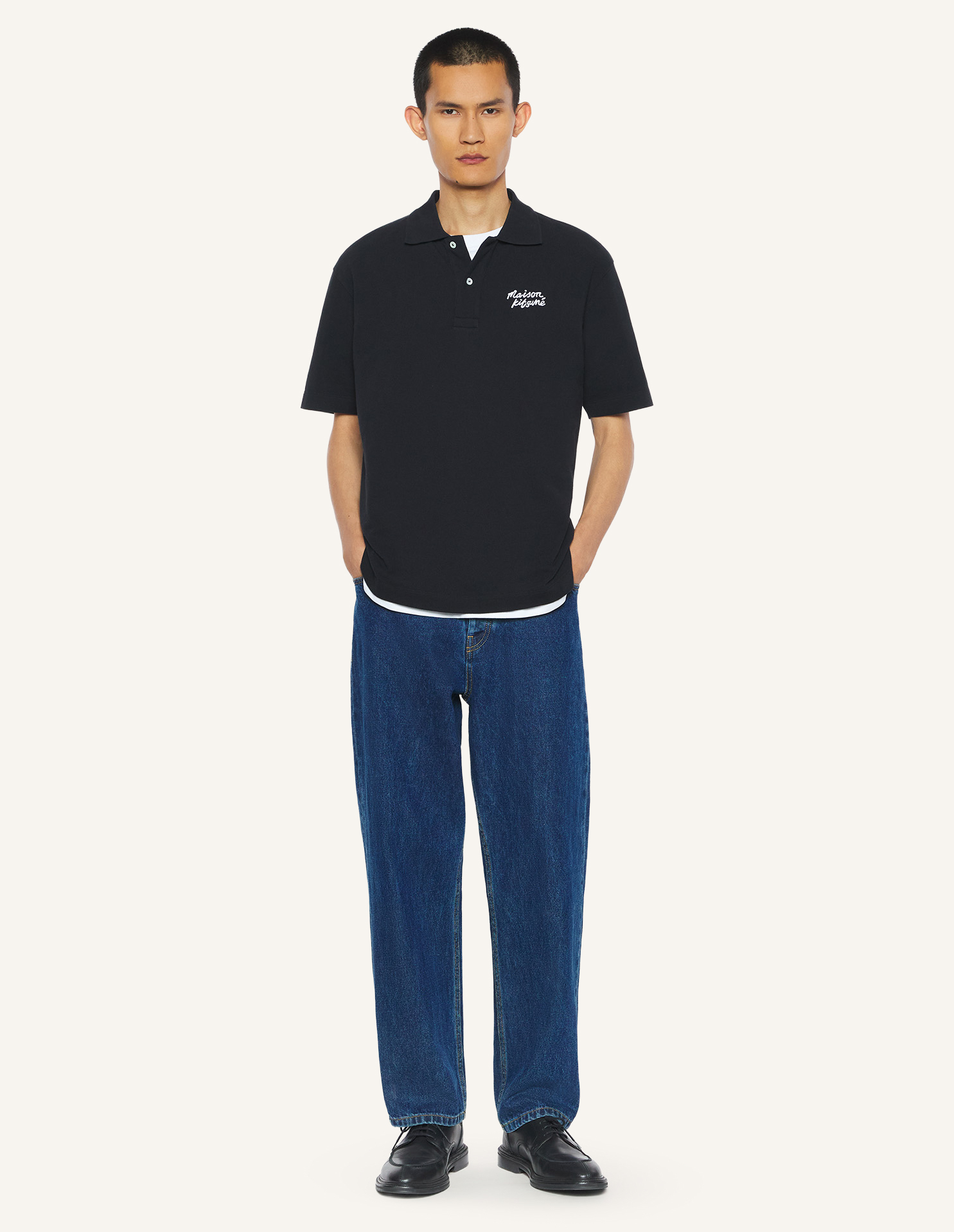 MAISON KITSUNE HANDWRITING COMFORT POLO | Maison Kitsuné