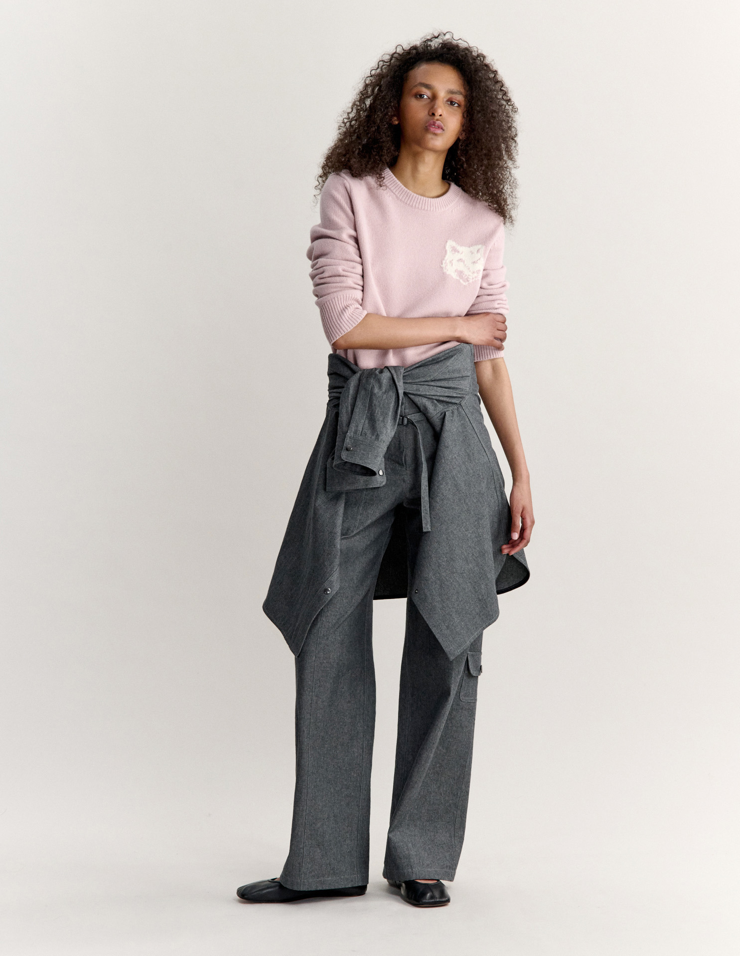 フォックスヘッド インターシャ メリノ ジャンパー | Maison Kitsuné