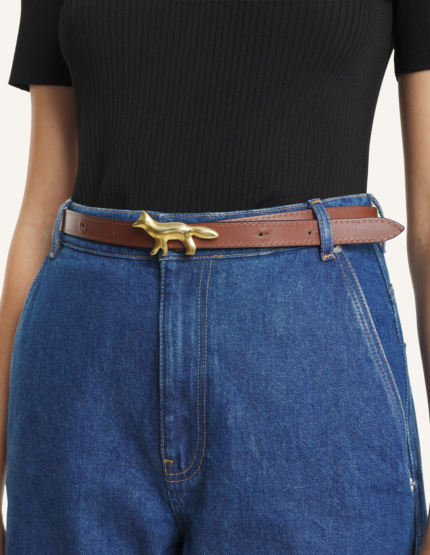 メゾンキツネ　FESTIVE PROFILE FOX BELT PROFILE FOX REVERSIBLE BELT | Maison Kitsuné