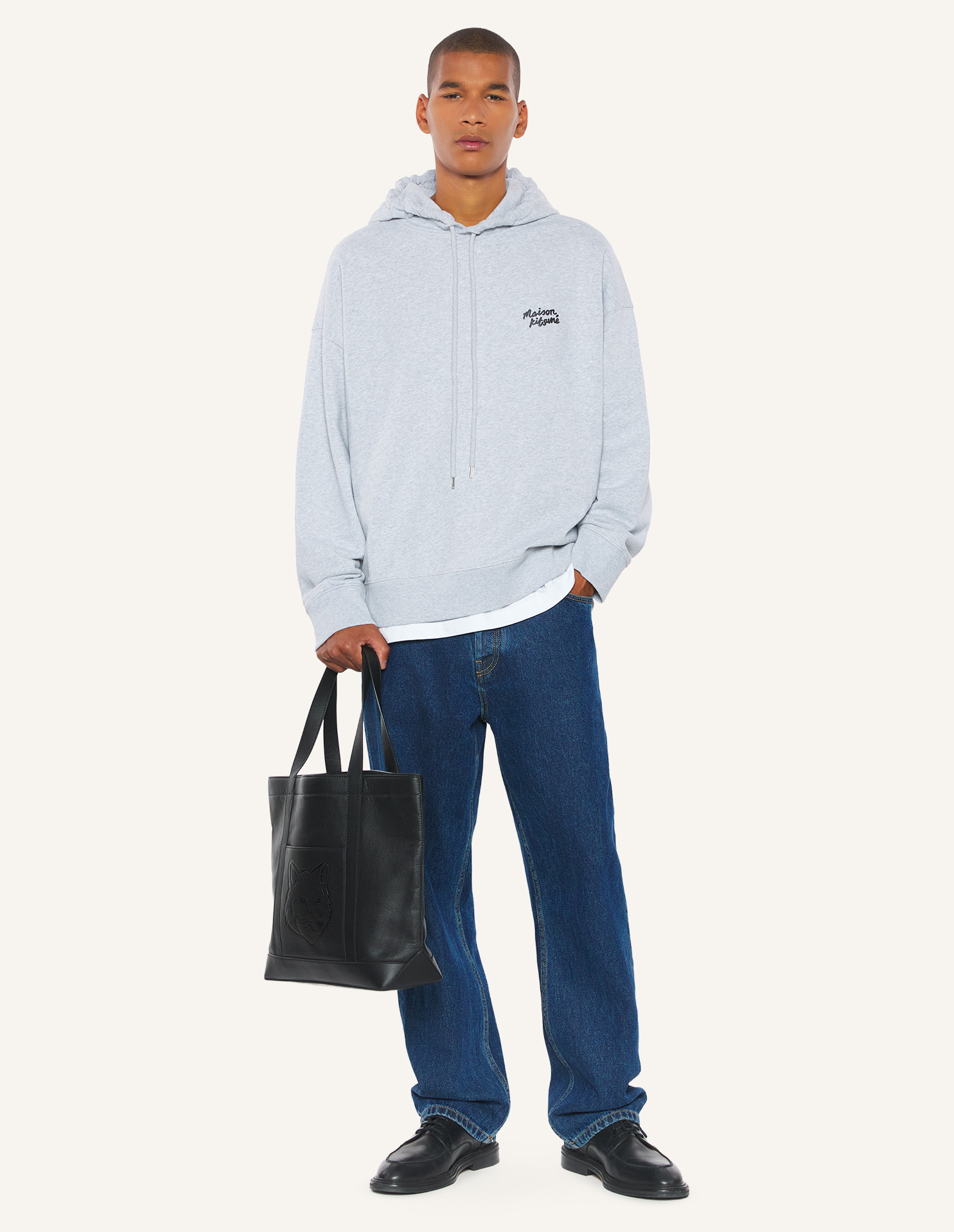 MAISON KITSUNE HANDWRITING OVERSIZE HOODIE | Maison Kitsuné