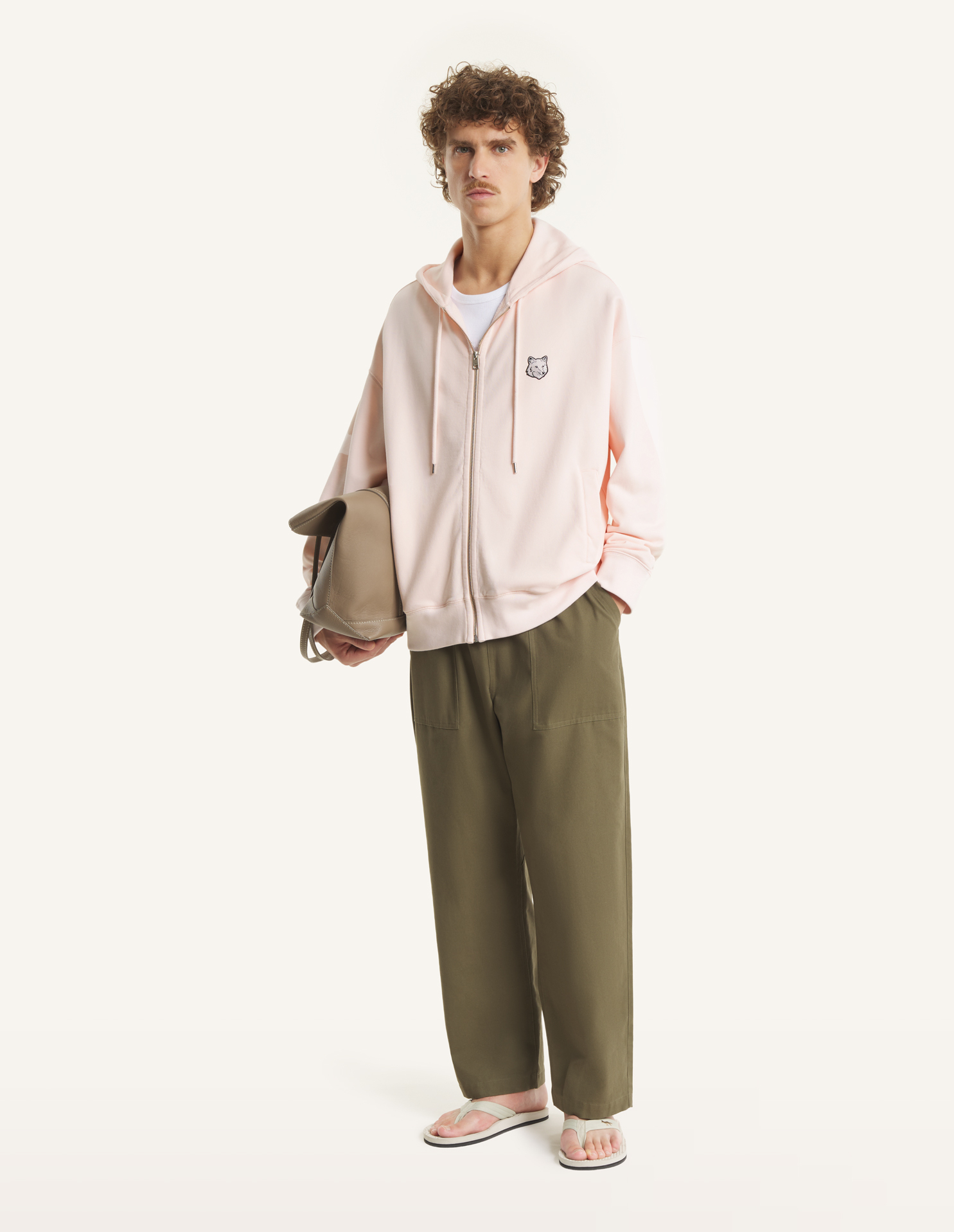 FOX HEAD ZIPPED OVERSIZE HOODIE | Maison Kitsuné