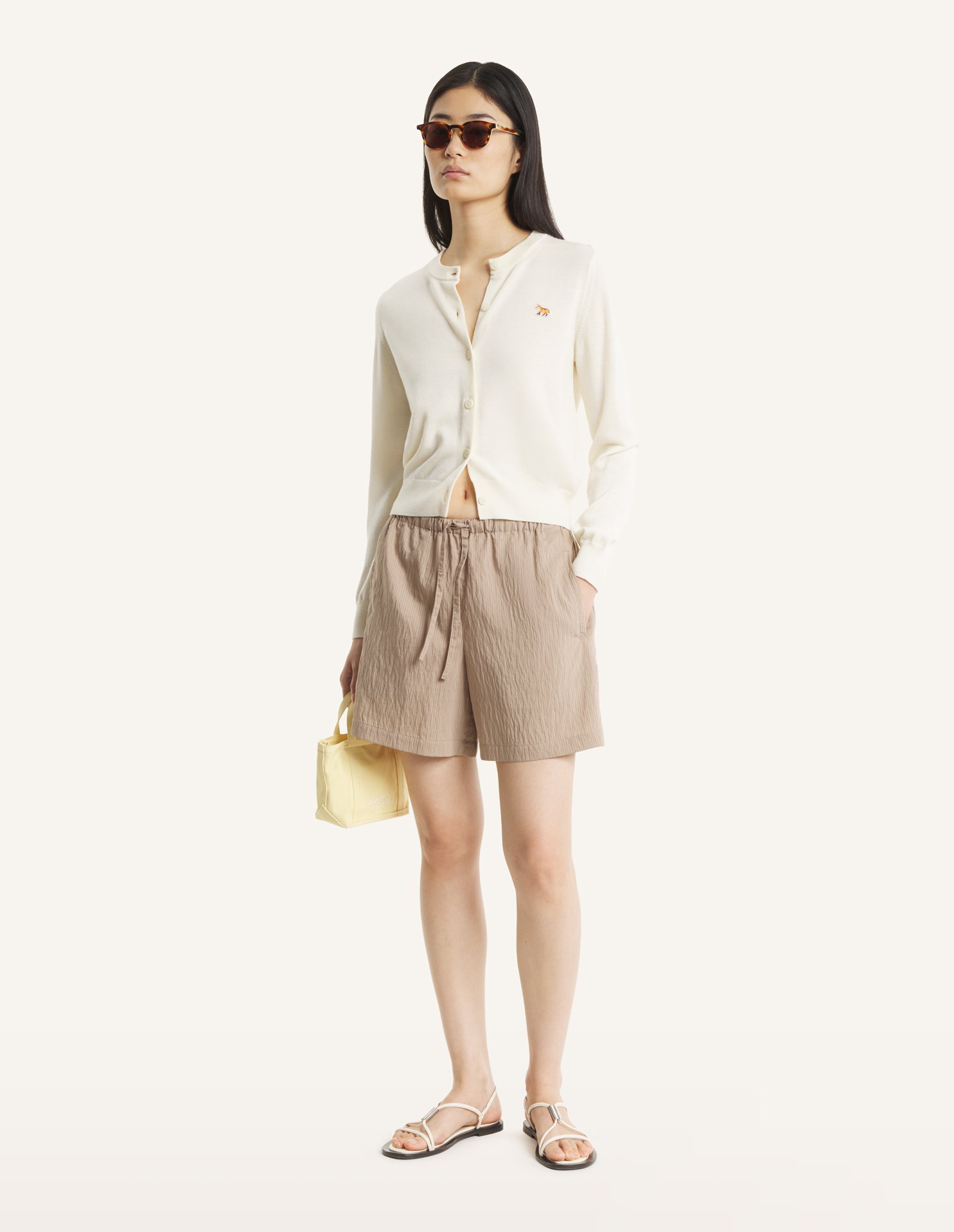 BABY FOX MERINO REGULAR CARDIGAN | Maison Kitsuné