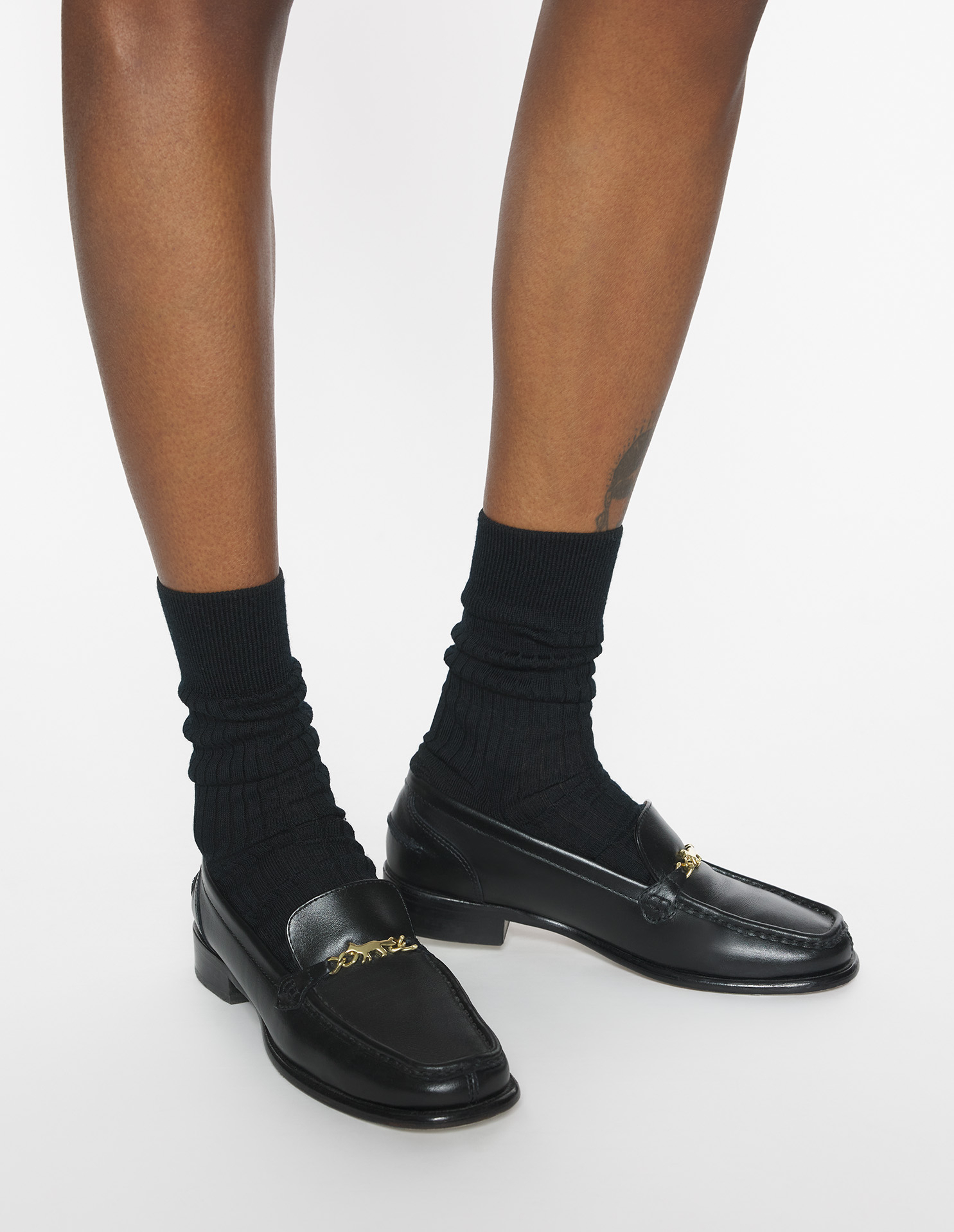 PROFILE FOX LEATHER LOAFERS | Maison Kitsuné