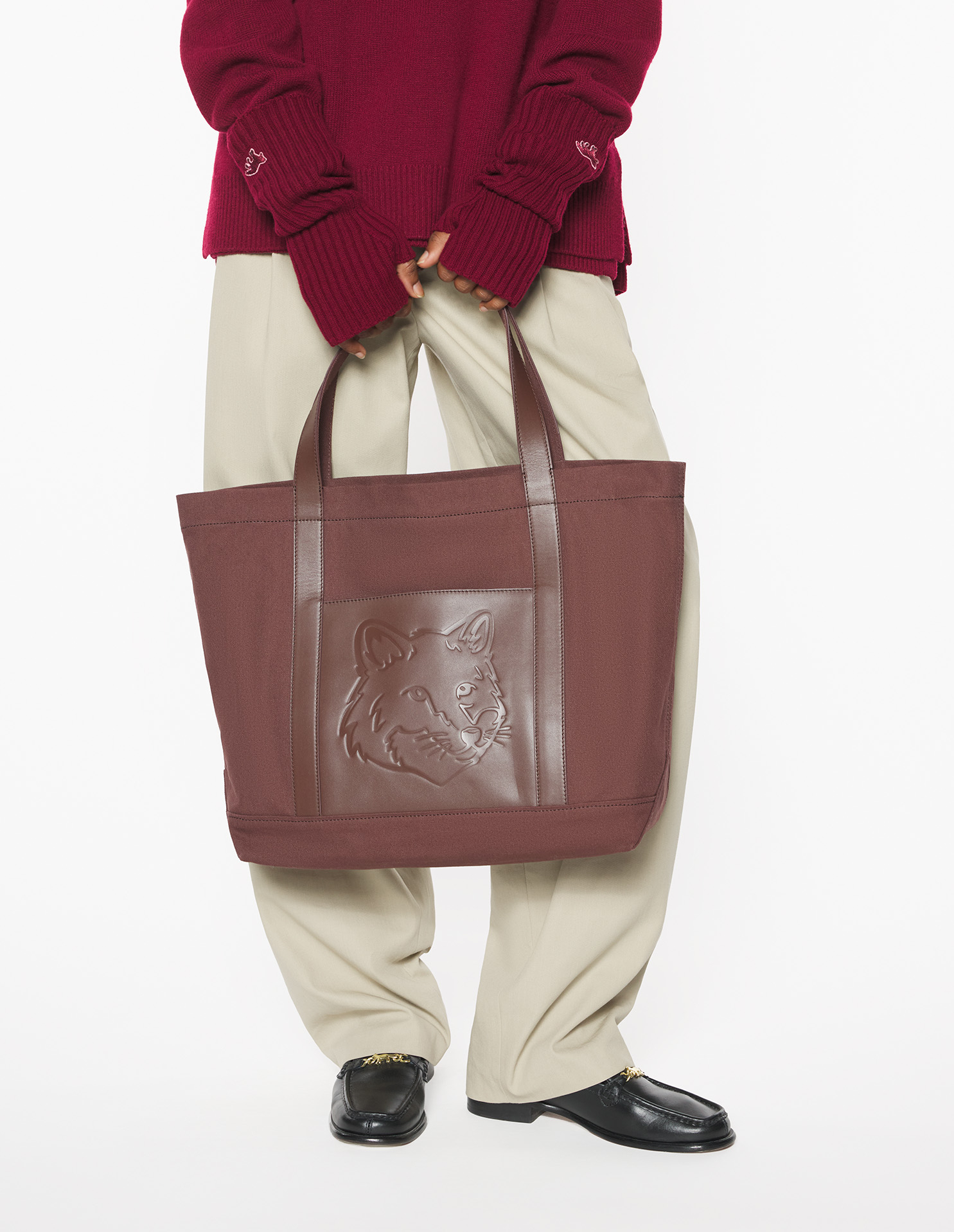 フォックスヘッド ラージ トート | Maison Kitsuné