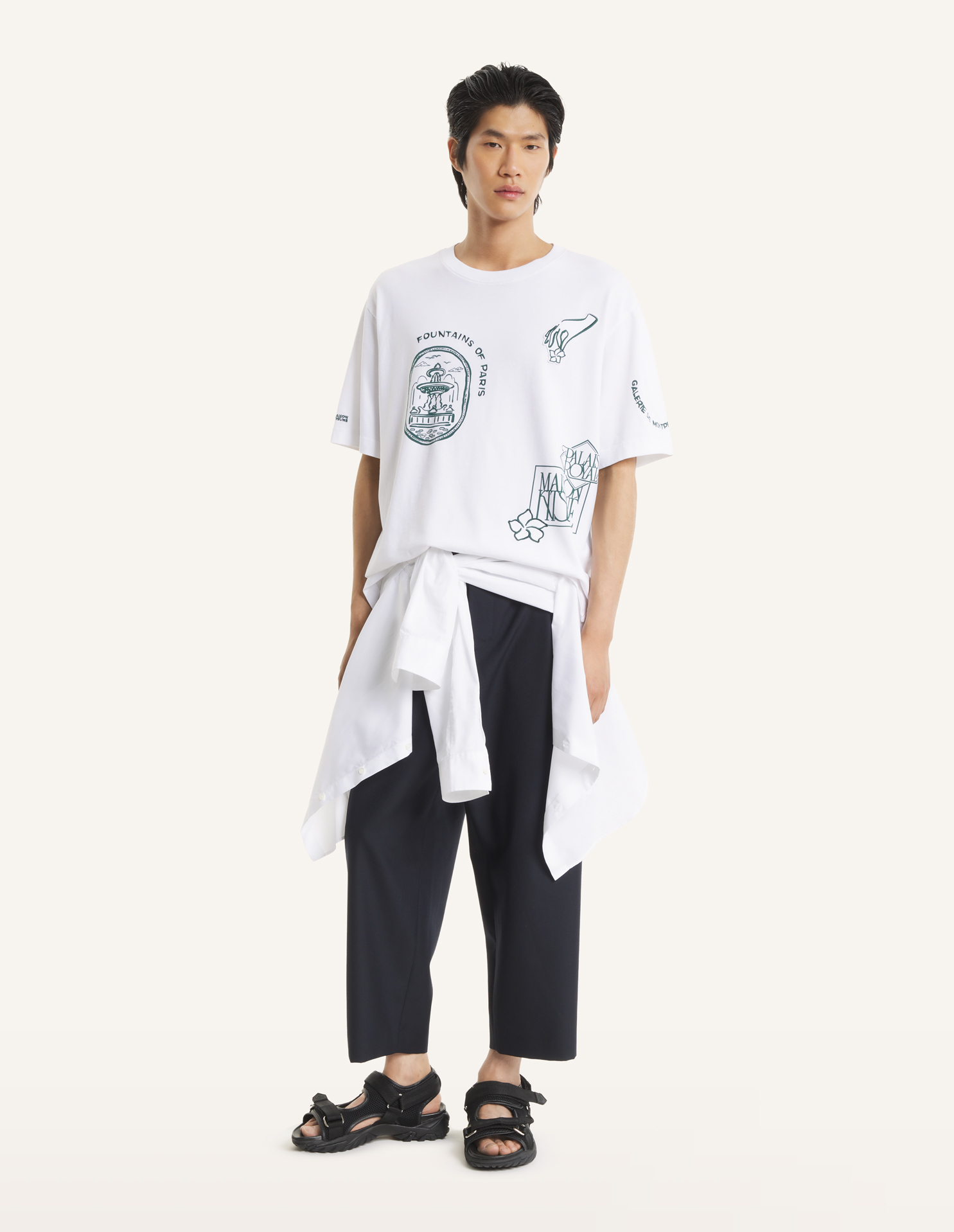 ART NOUVEAU STAMPS オーバーサイズ Tシャツ | Maison Kitsuné