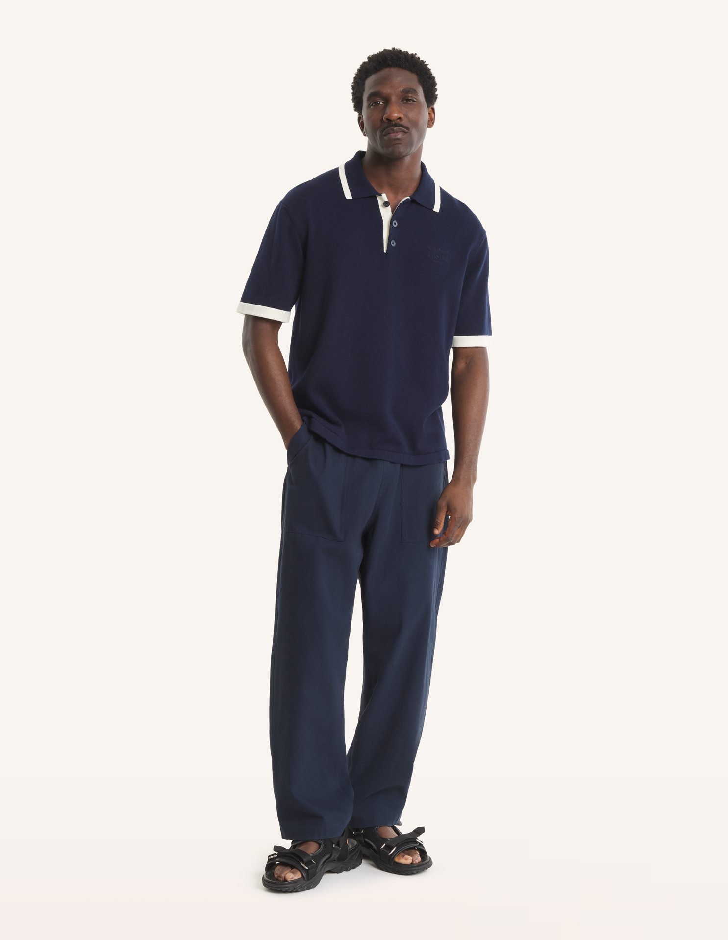 コットン ニット コンフォート ポロ | Maison Kitsuné