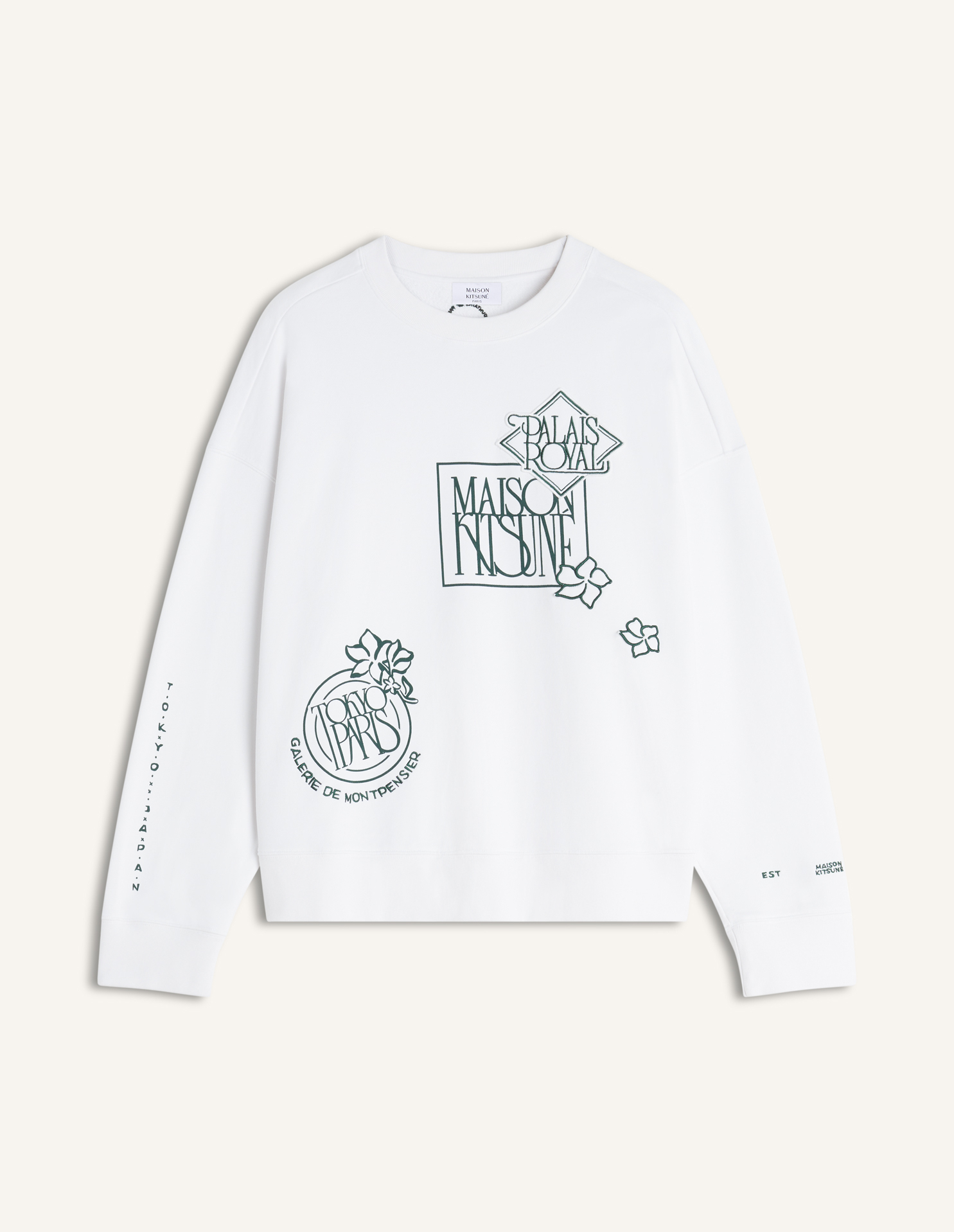 ART NOUVEAU STAMPS オーバーサイズ スウェットシャツ | Maison Kitsuné