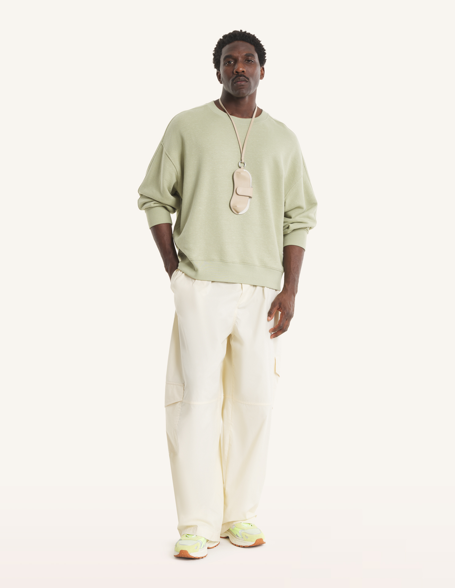 リネン コットン オーバーサイズ スウェットシャツ | Maison Kitsuné