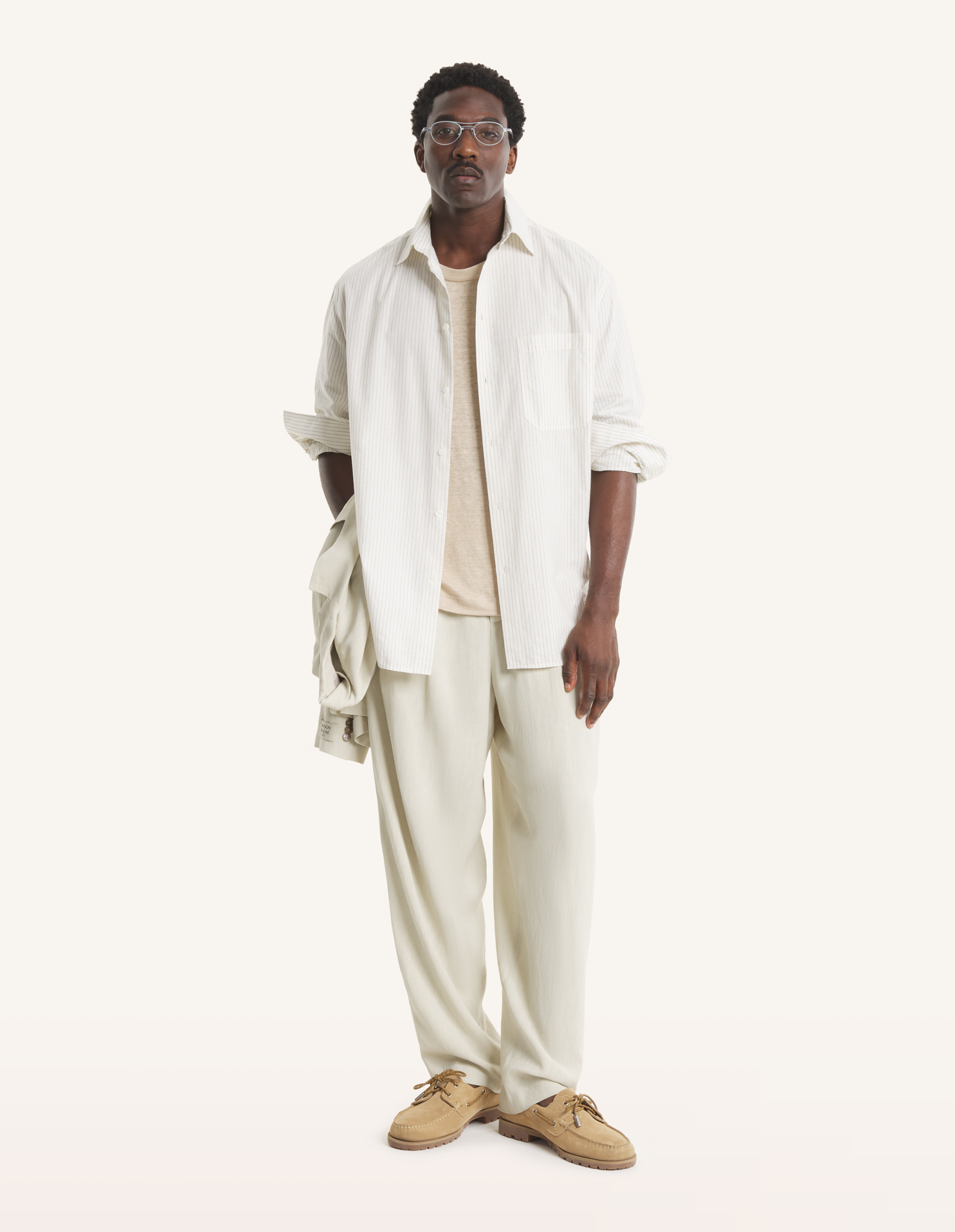 STRIPED OVERSIZE SHIRT | Maison Kitsuné