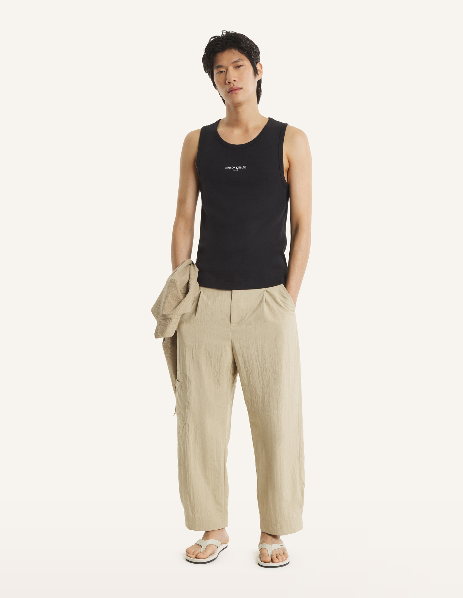 MAISON KITSUNÉ PARIS リブ タンクトップ | Maison Kitsuné