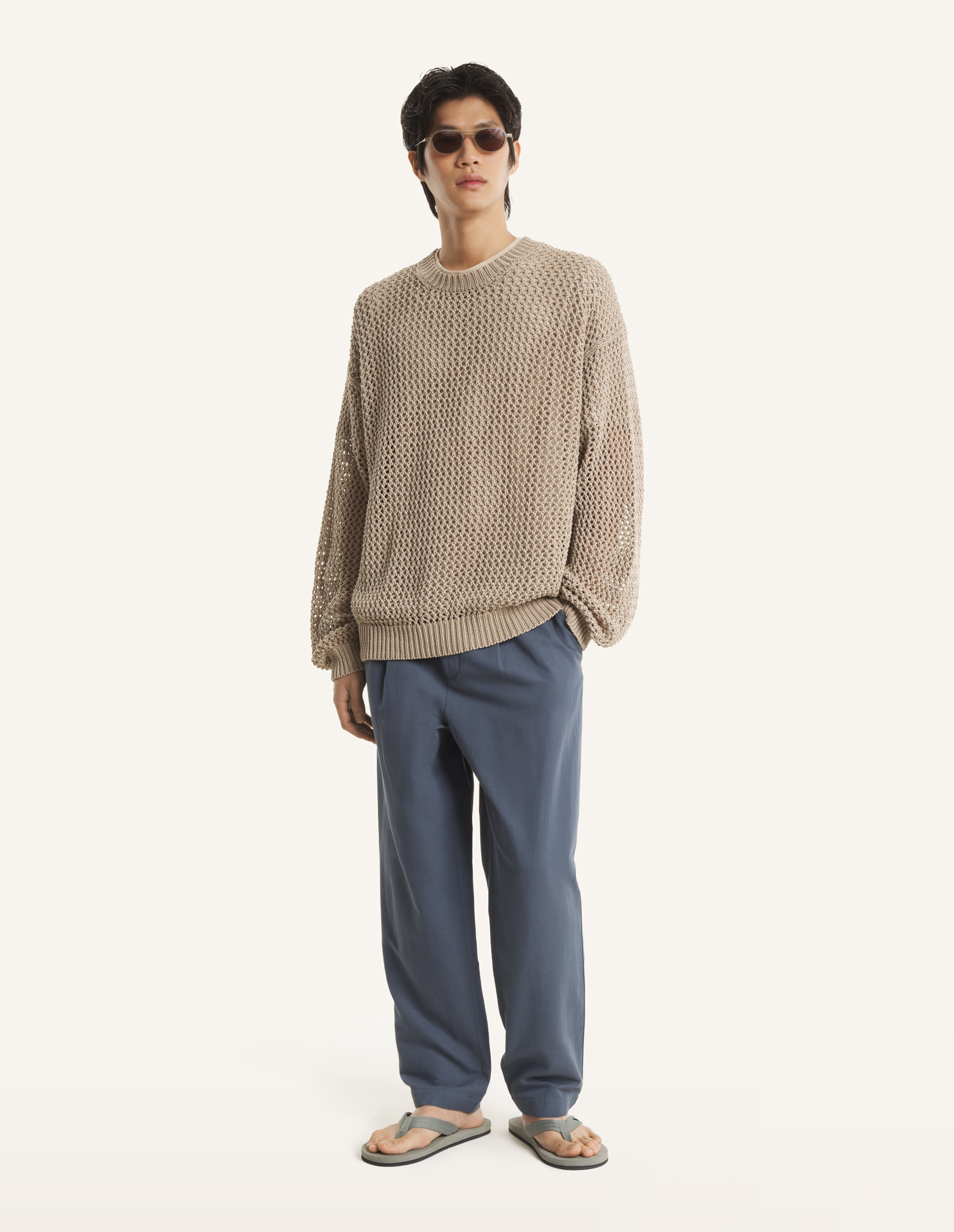 ELASTICATED PLEATED PANTS | Maison Kitsuné