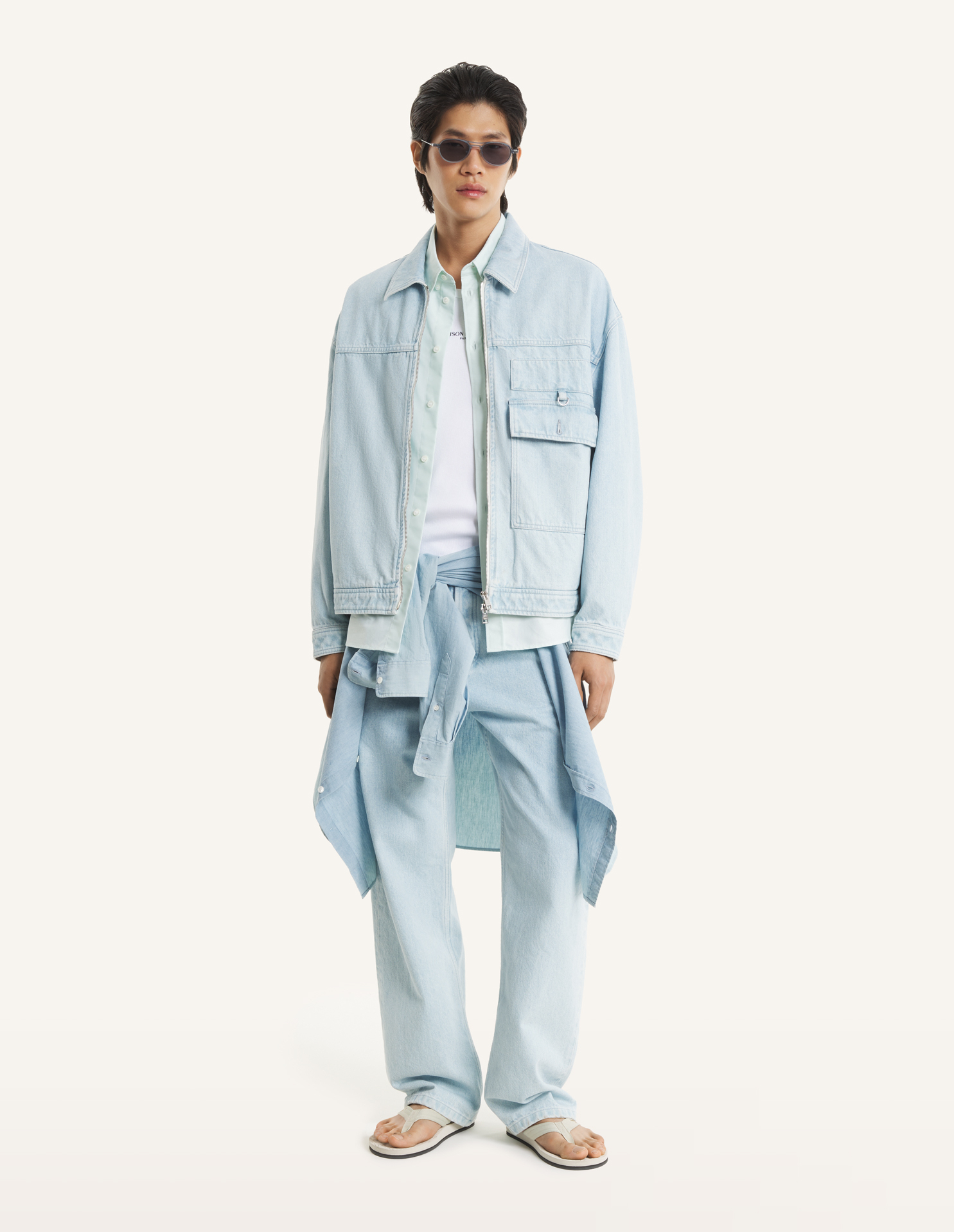 ジップ デニム ジャケット | Maison Kitsuné