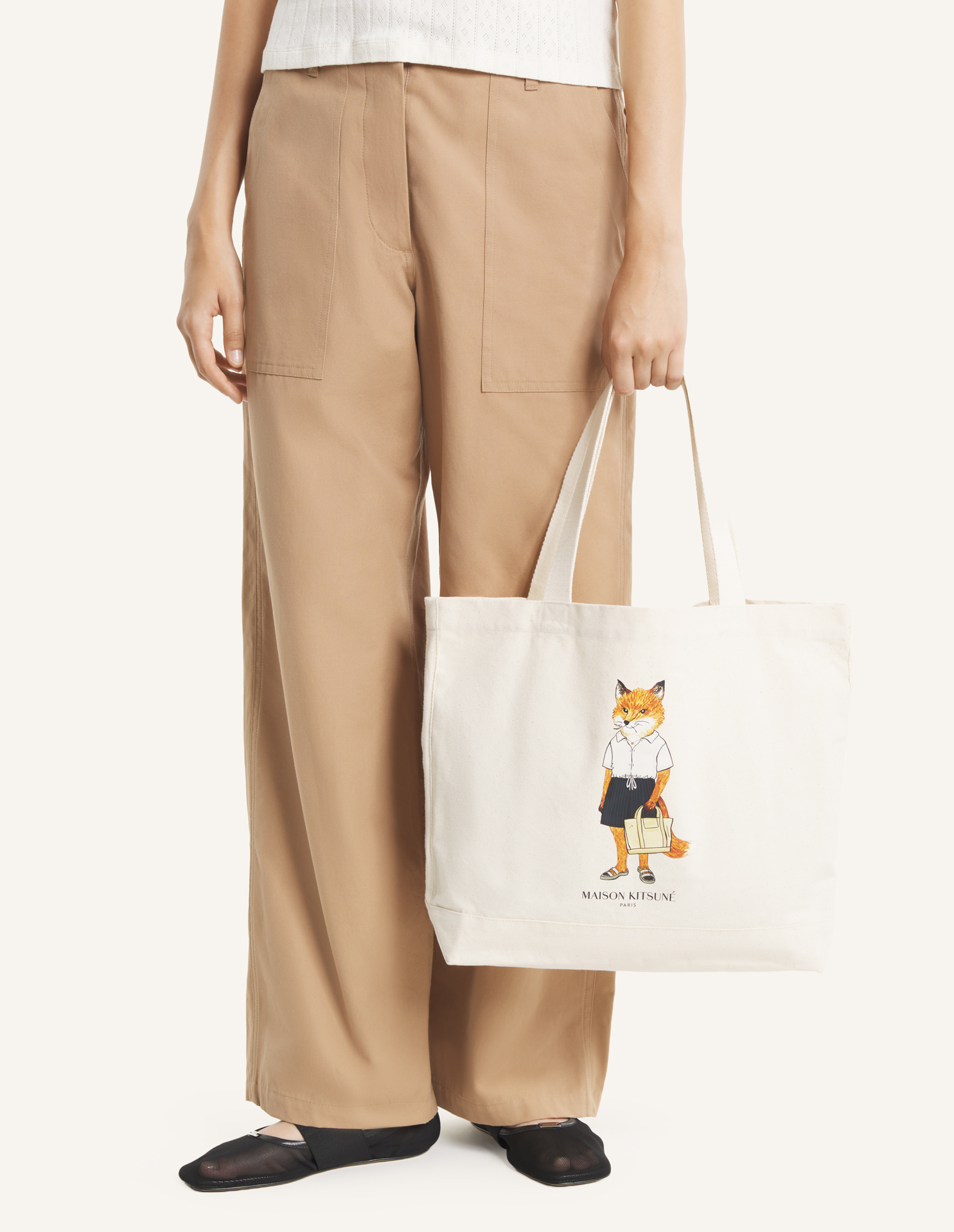 【Maison Kitsune】DRESSED FOX DRESSED FOX TOTE | Maison Kitsuné
