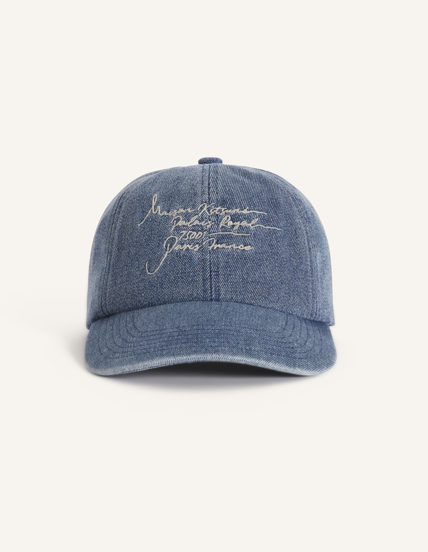 帽子 22SS WINDMILL DENIM HAT masu POETIC SCRIPT DENIM CAP | Maison Kitsuné