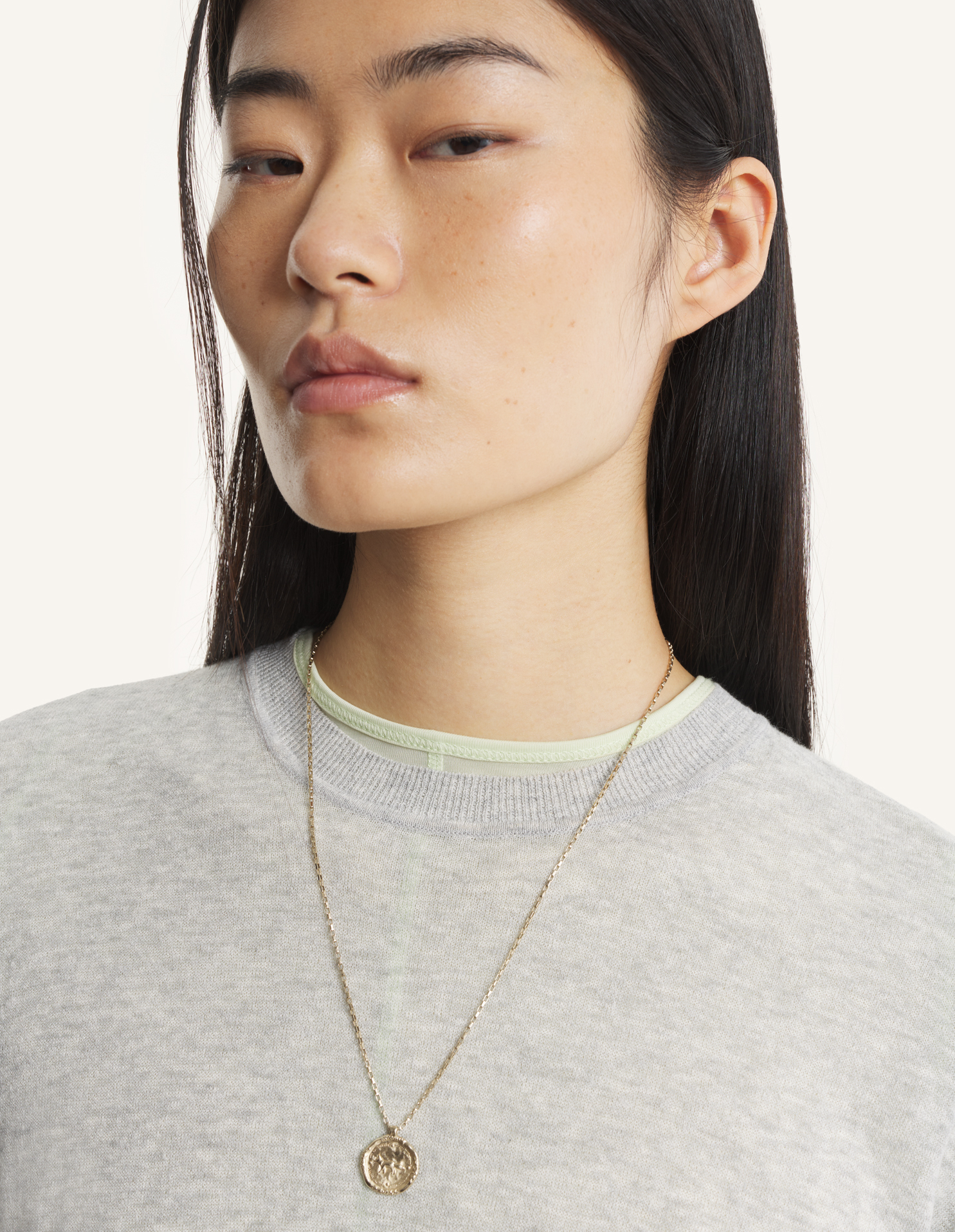 アクセサリー MAISONKITSUNE PROFILE MEDALLION NECKLACE PROFILE FOX MEDALLION NECKLACE | Maison Kitsuné
