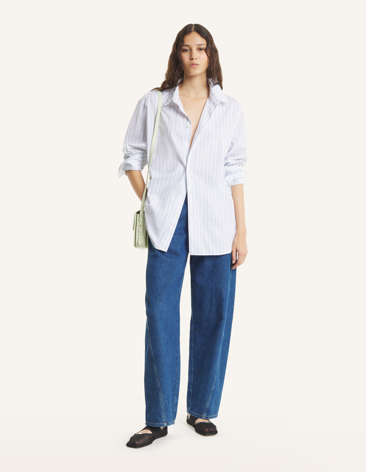STRIPED BOYFRIEND SHIRT | Maison Kitsuné