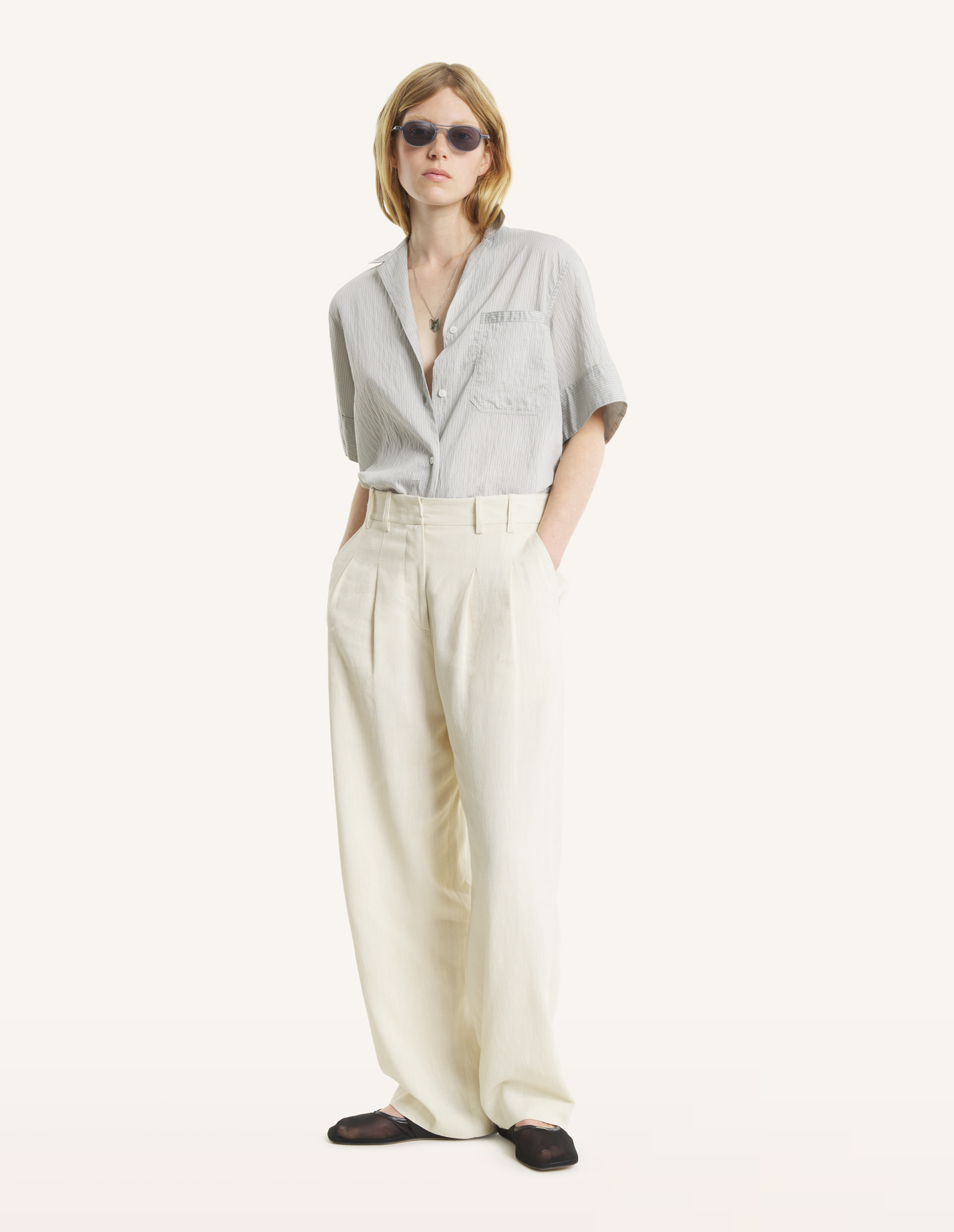 STRIPED RESORT SHIRT | Maison Kitsuné