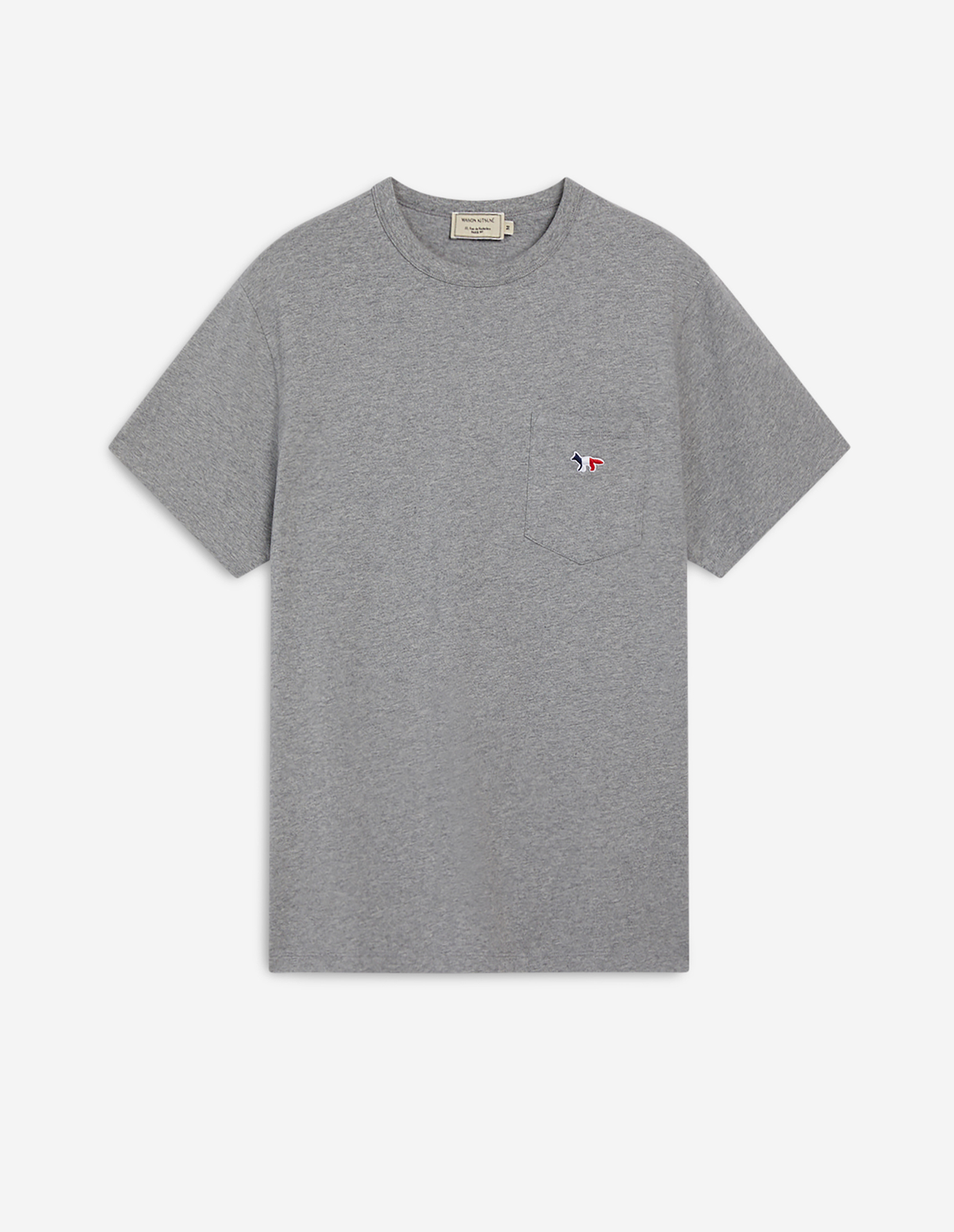 TRICOLOR FOX PATCH CLASSIC POCKET TEE-SHIRT | Maison Kitsuné