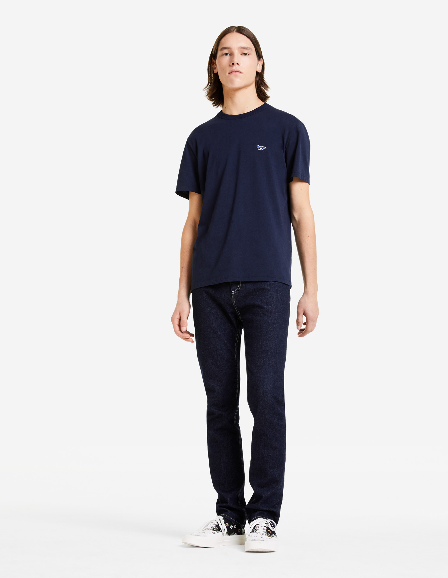 Maison Kitsune メゾンキツネ フォックスパッチ Tシャツ ネイビー NAVY FOX PATCH CLASSIC TEE-SHIRT | Maison Kitsuné