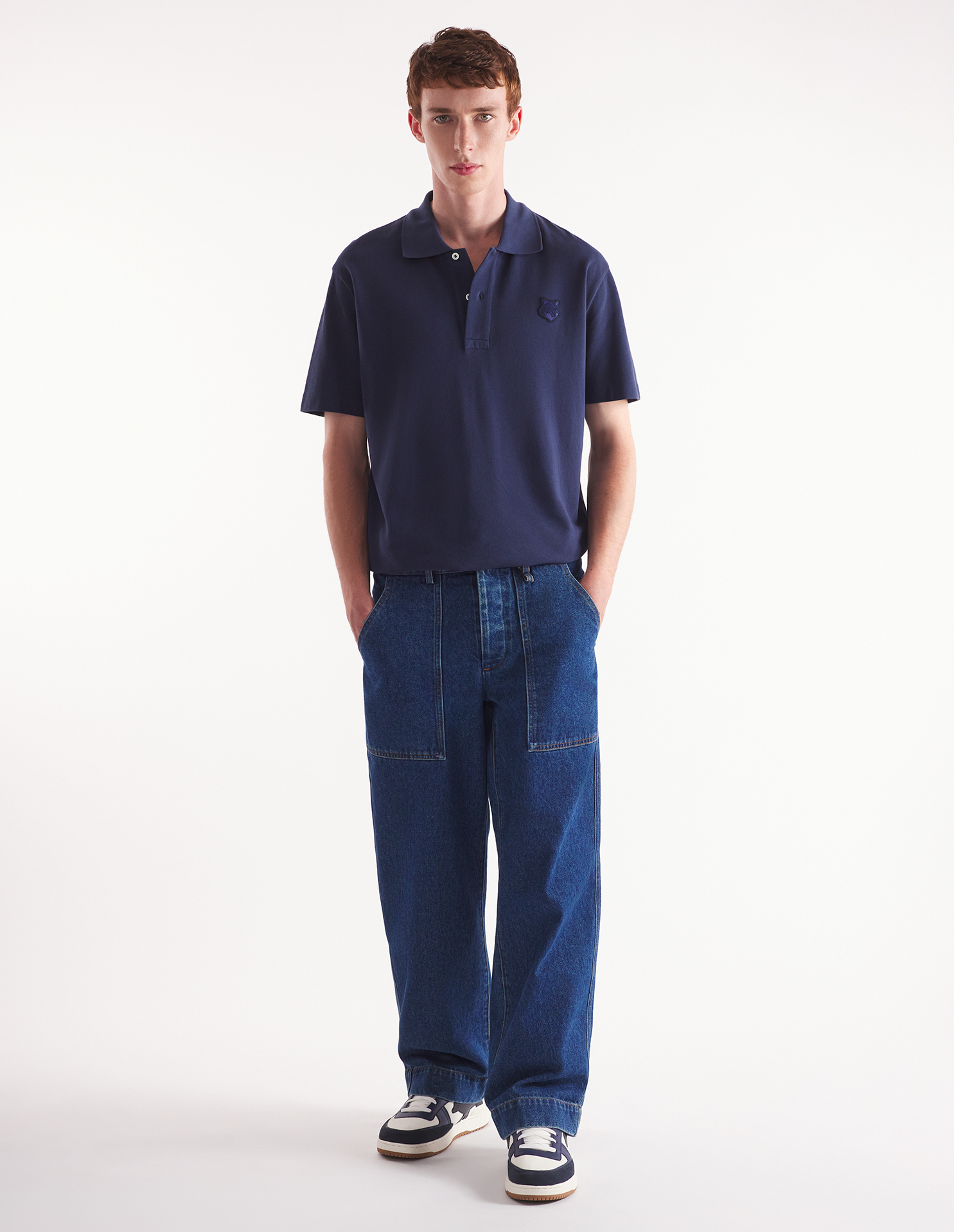 BOLD FOX HEAD PATCH COMFORT POLO | Maison Kitsuné