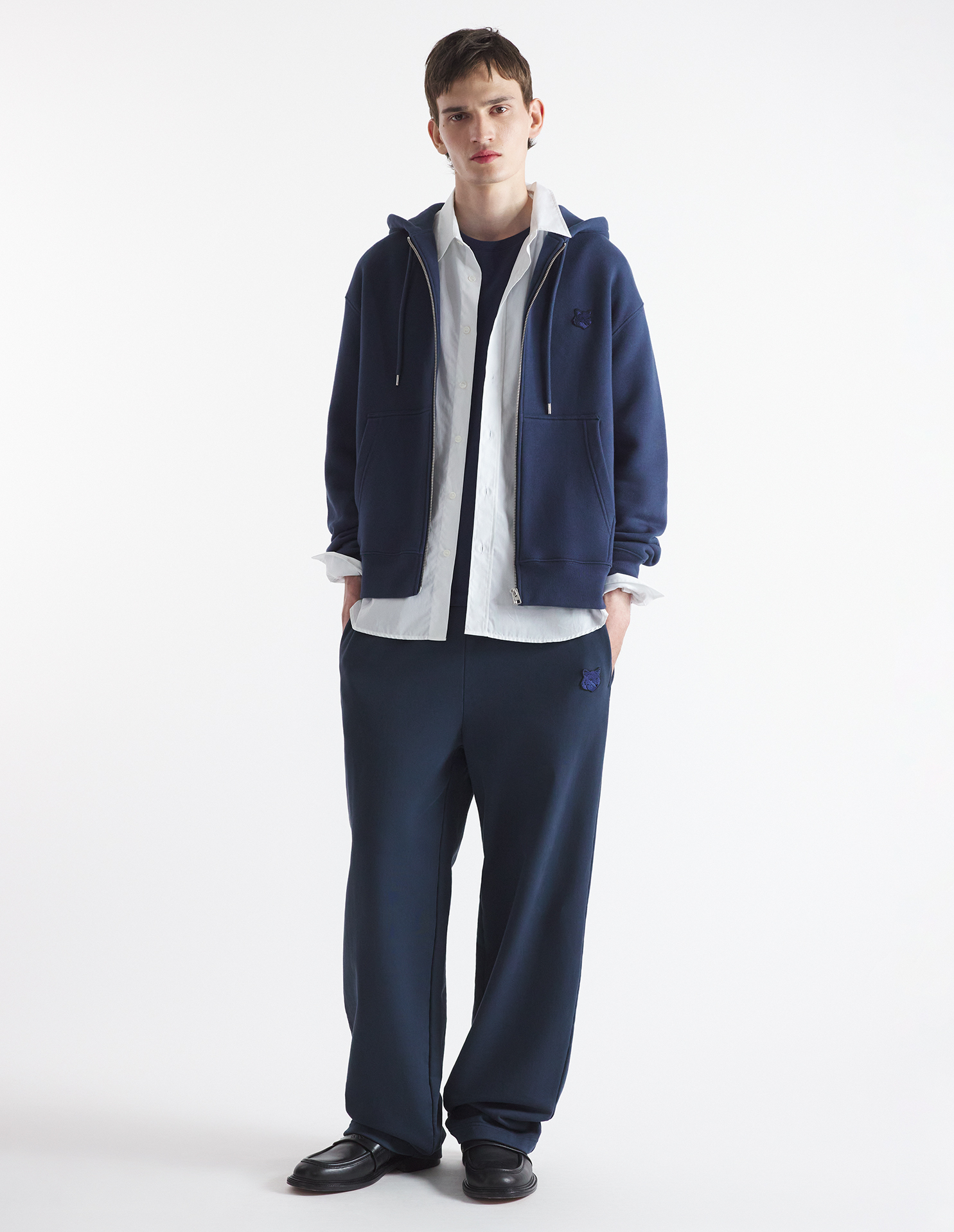 BOLD FOX HEAD PATCH COMFORT ZIPPED HOODIE | Maison Kitsuné
