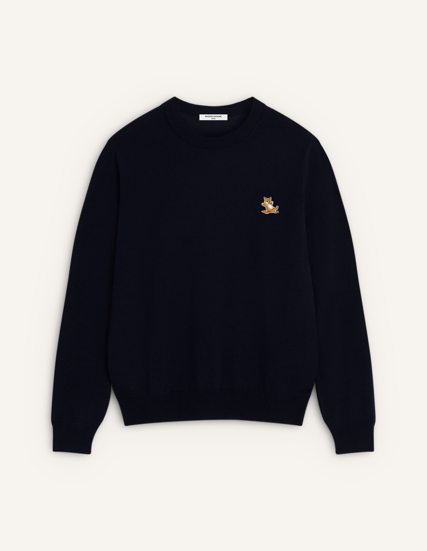 CHILLAX MERINO RWS MERINO REGULAR JUMPER | Maison Kitsuné