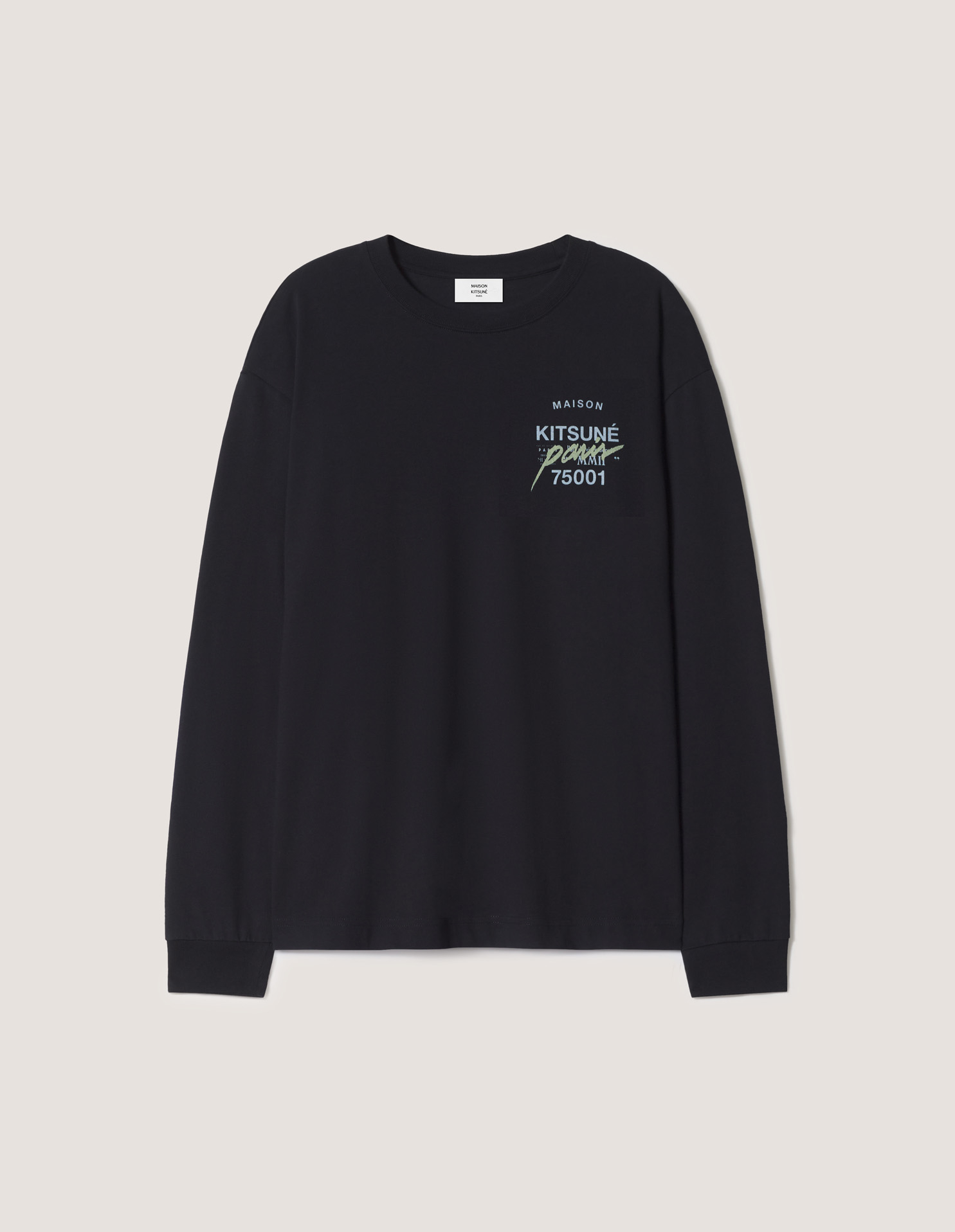 MMII PROFILE FOX OVERSIZE LONG SLEEVE TEE-SHIRT | Maison Kitsuné