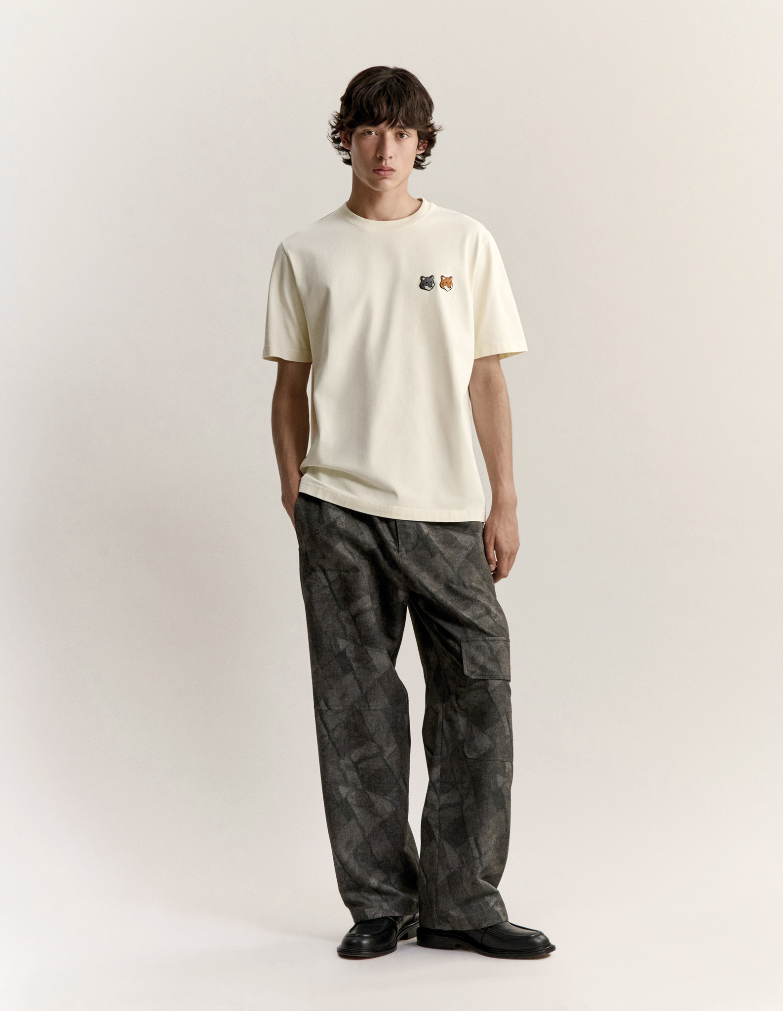 ダブル フォックスヘッド コンフォート Tシャツ | Maison Kitsuné