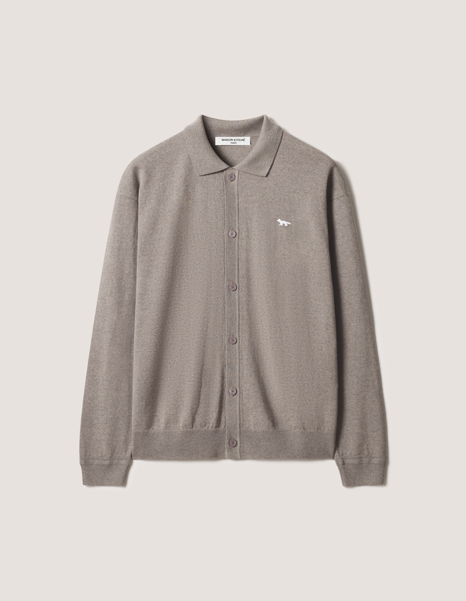 Maison Kitsune ポロニット PROFILE FOX COMFORT POLO CARDIGAN | Maison Kitsuné