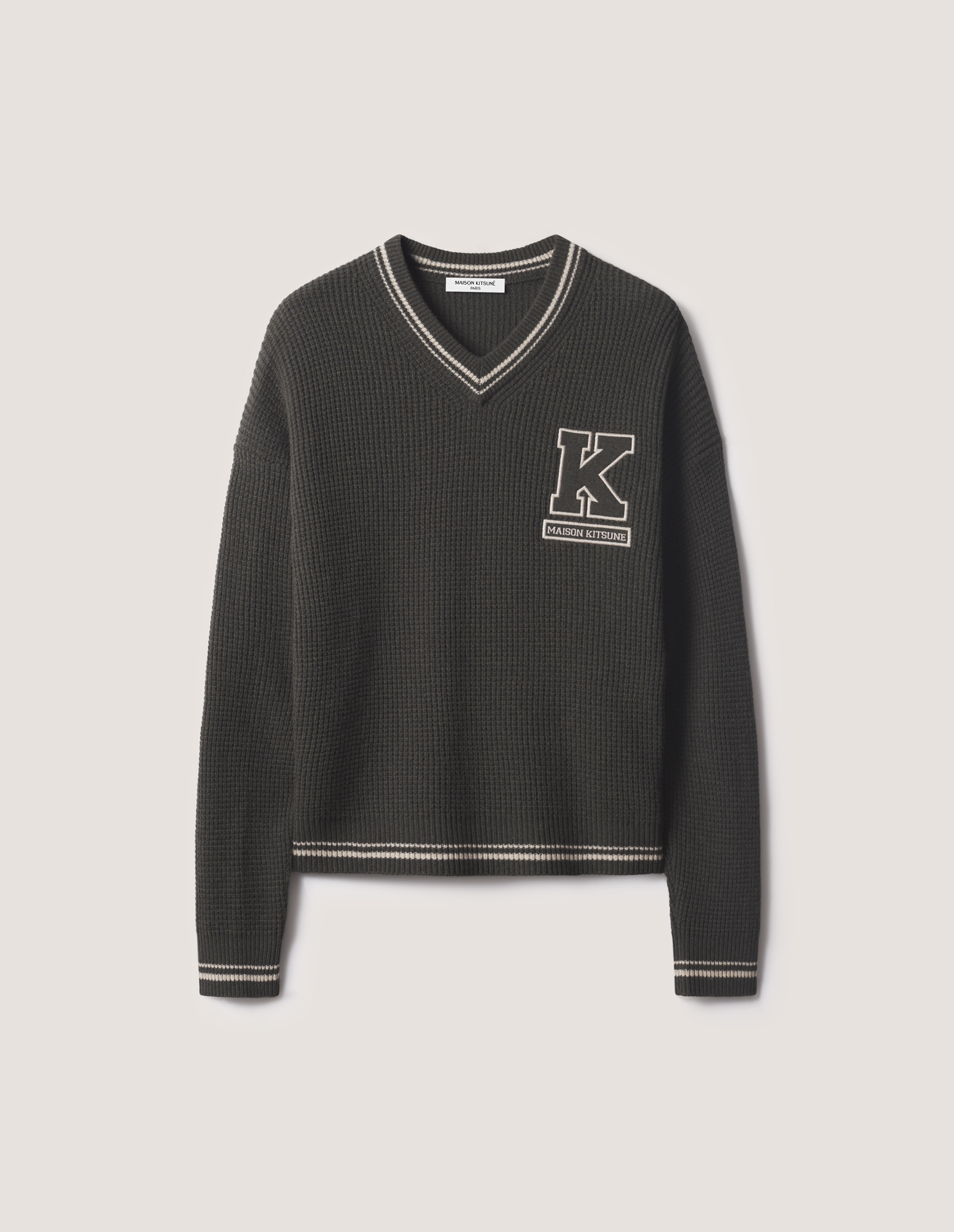 COLLEGE WAFFLE WOOL JUMPER | Maison Kitsuné