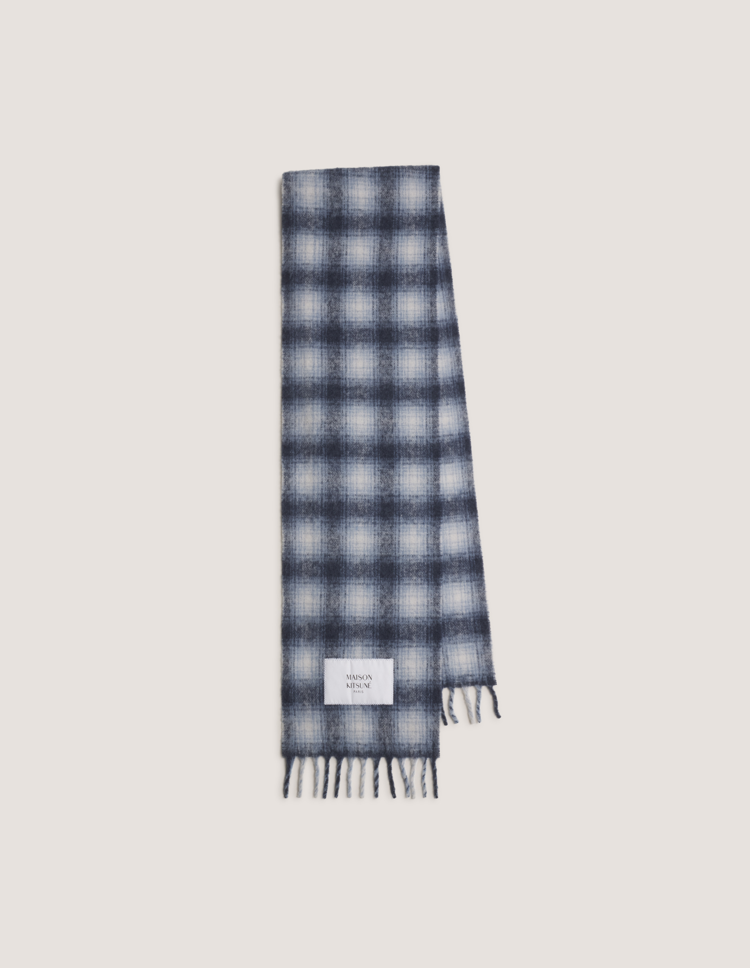 アルパカ チェック スカーフ | Maison Kitsuné