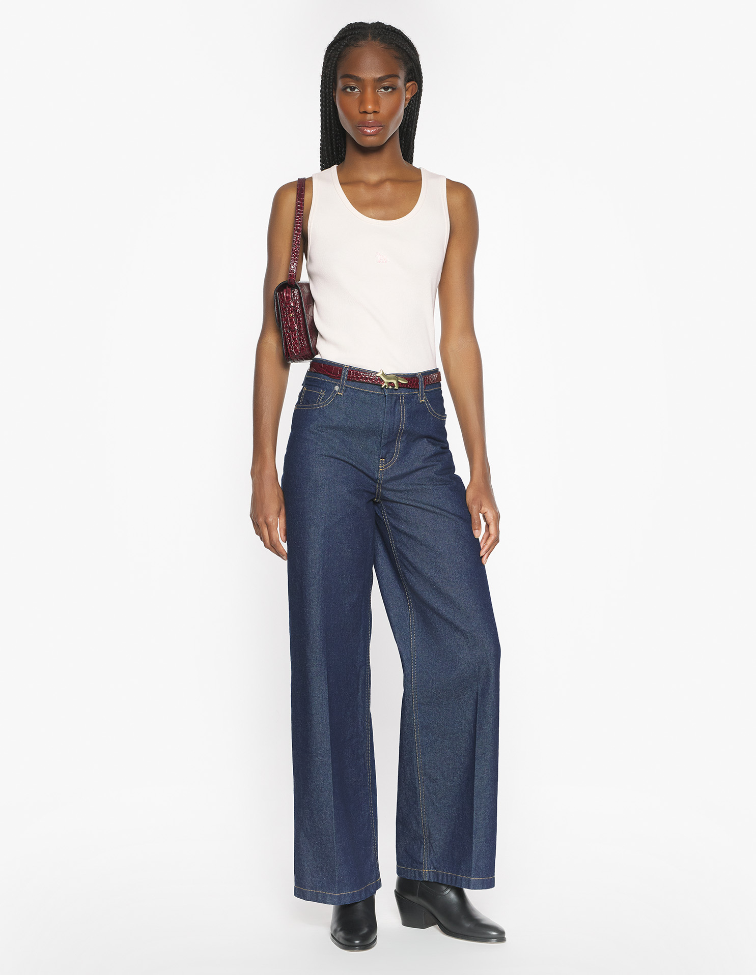 BABY FOX RIBBED TANK TOP | Maison Kitsuné