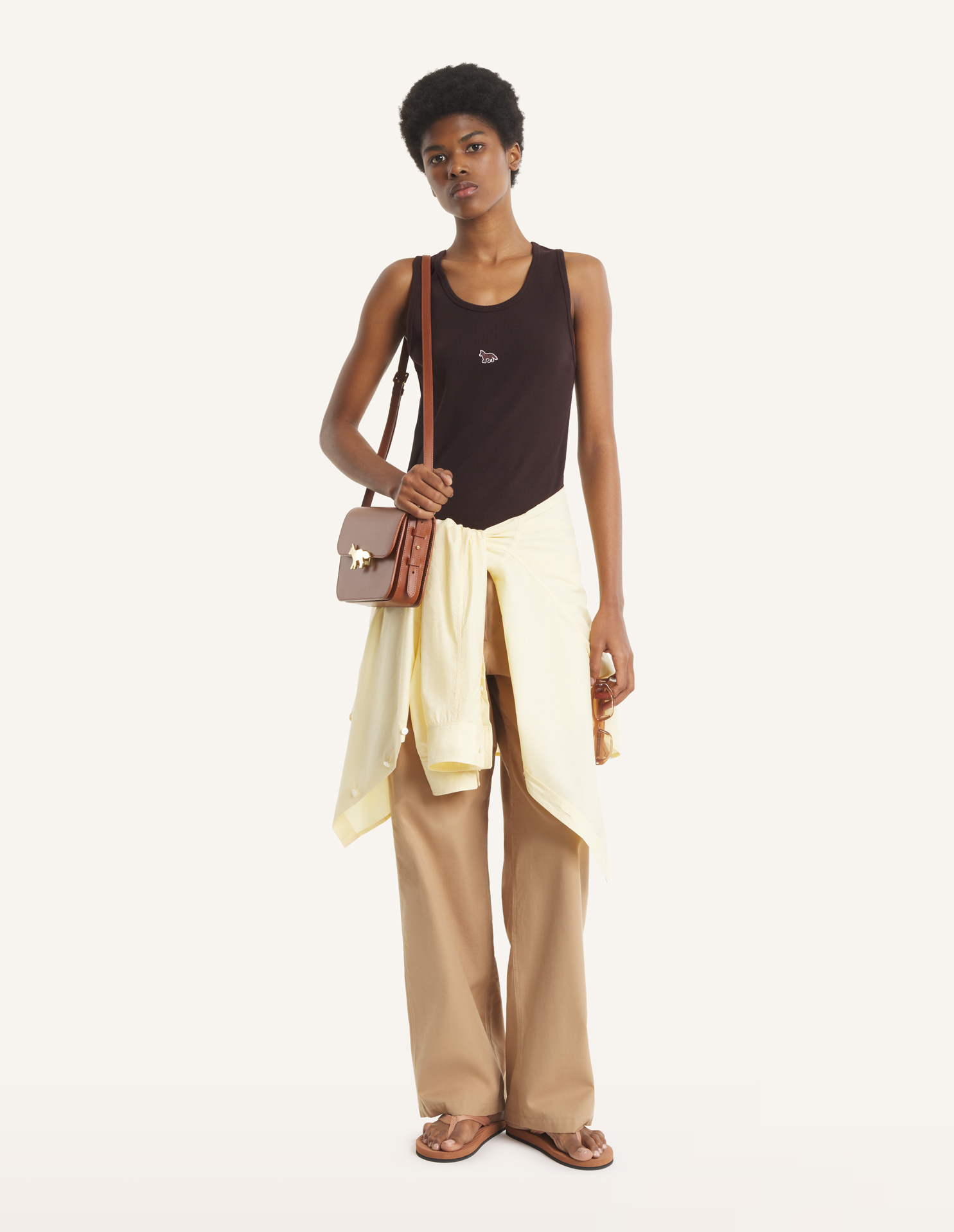 BABY FOX RIBBED TANK TOP | Maison Kitsuné