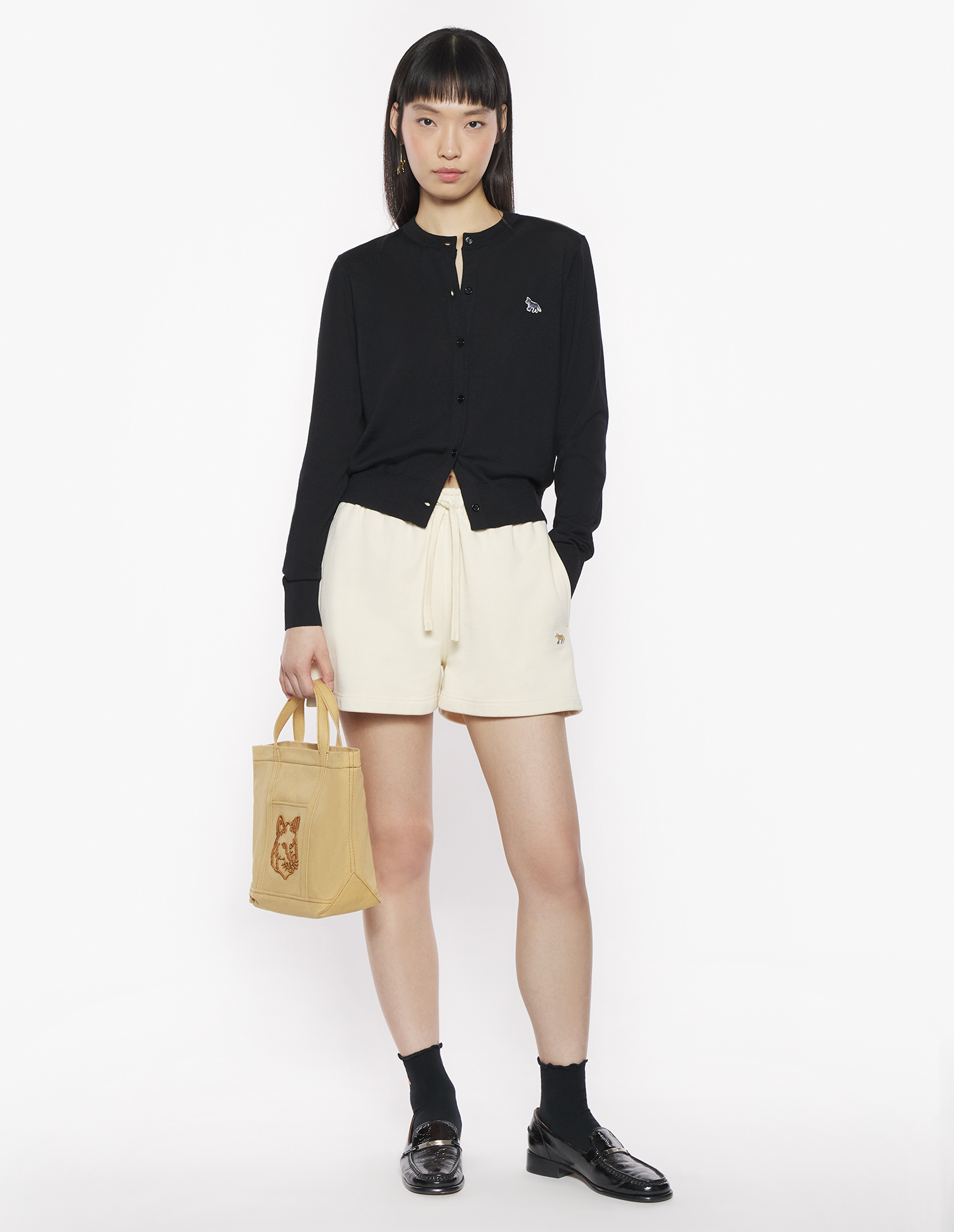 BABY FOX PATCH REGULAR CARDIGAN | Maison Kitsuné