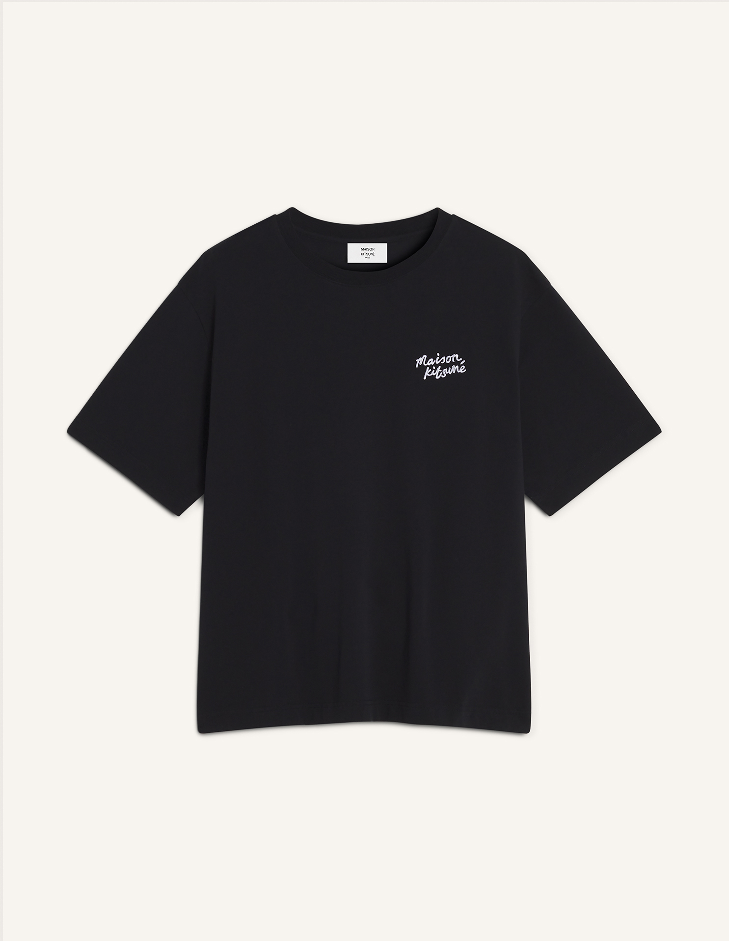MAISON KITSUNE HANDWRITING EMBROIDERY OVERSIZE TEE | Maison Kitsuné