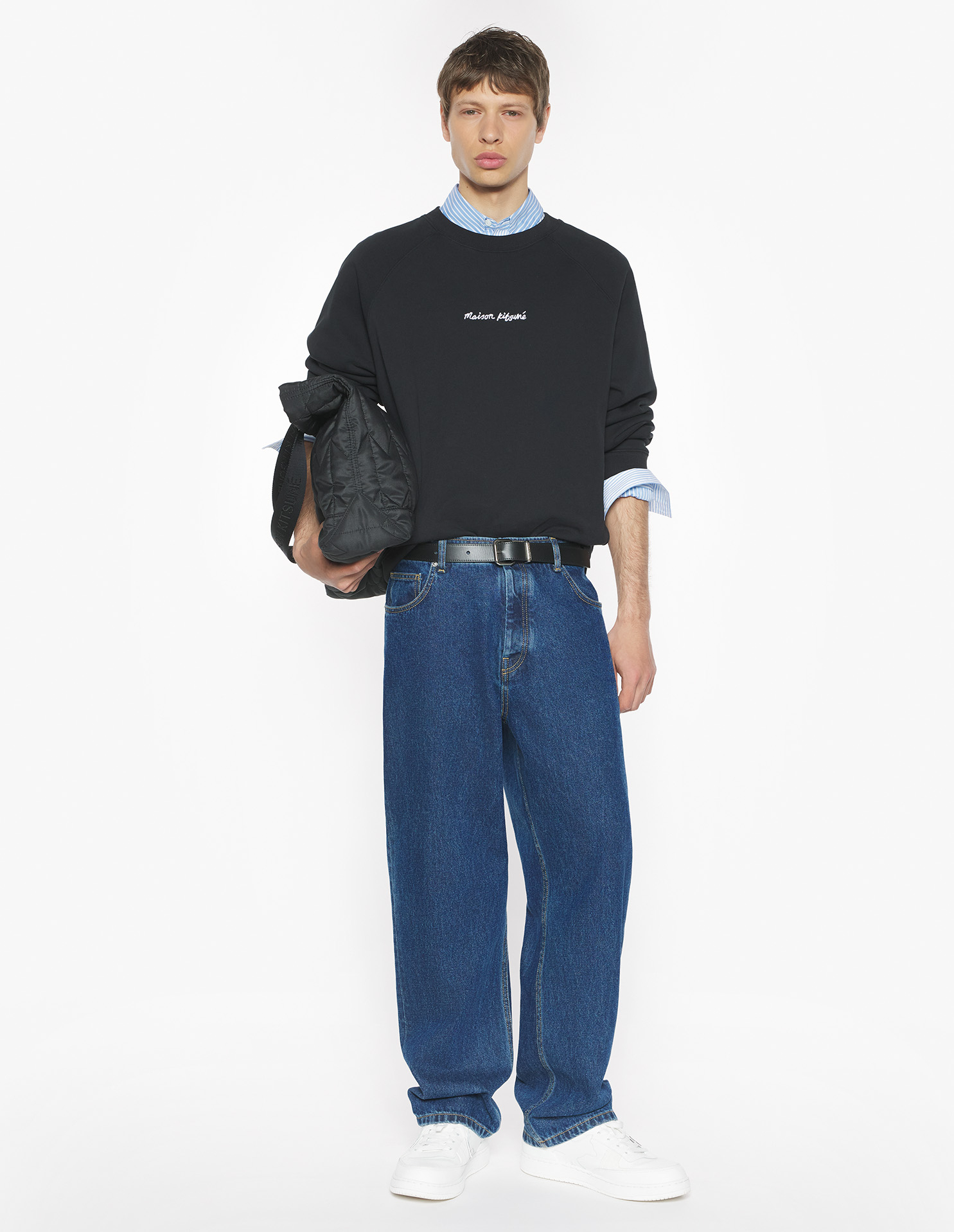 MAISON KITSUNE LINE HANDWRITING OVERSIZE SWEATSHIRT | Maison Kitsuné