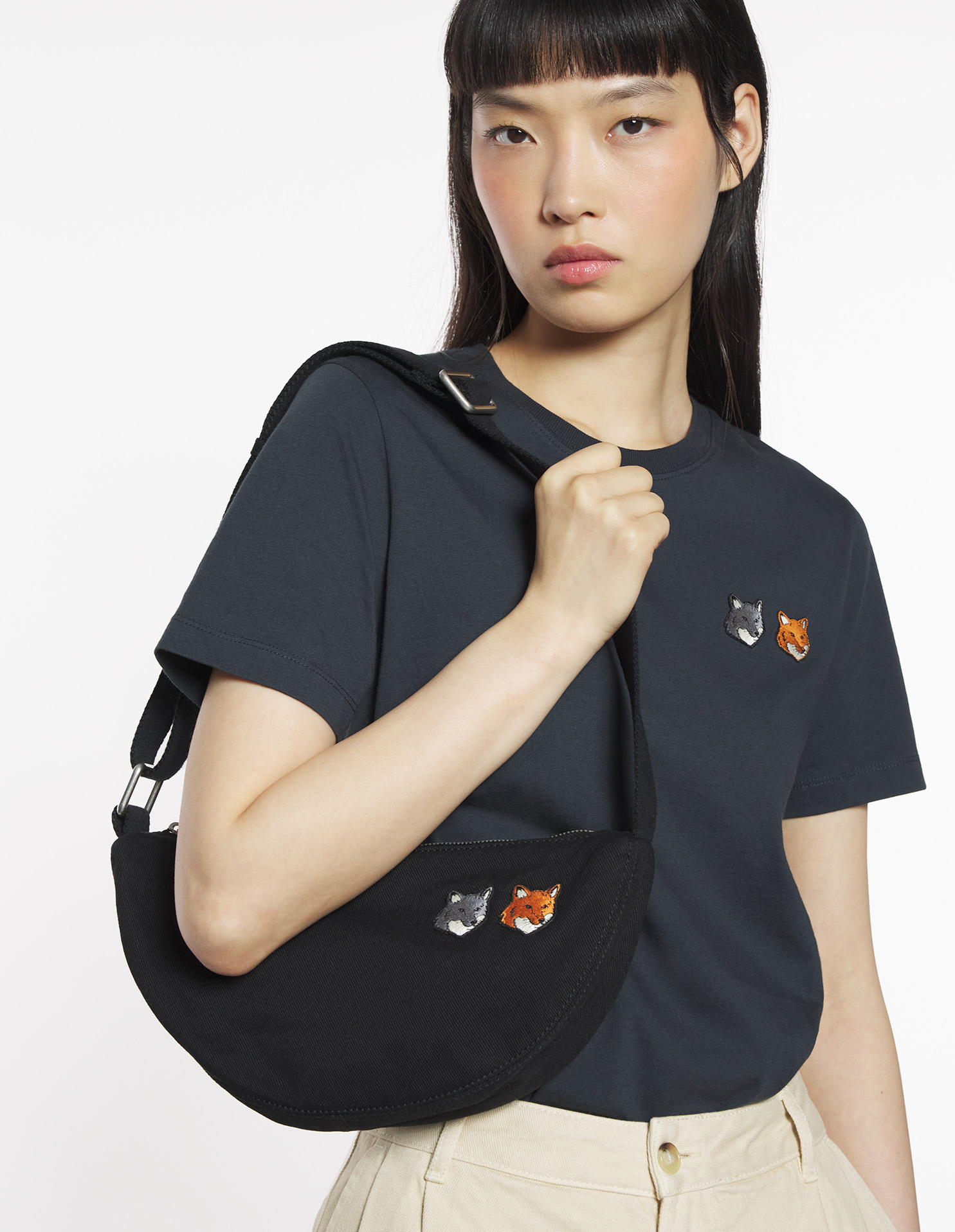 DOUBLE FOX HEAD BUMBAG | Maison Kitsuné