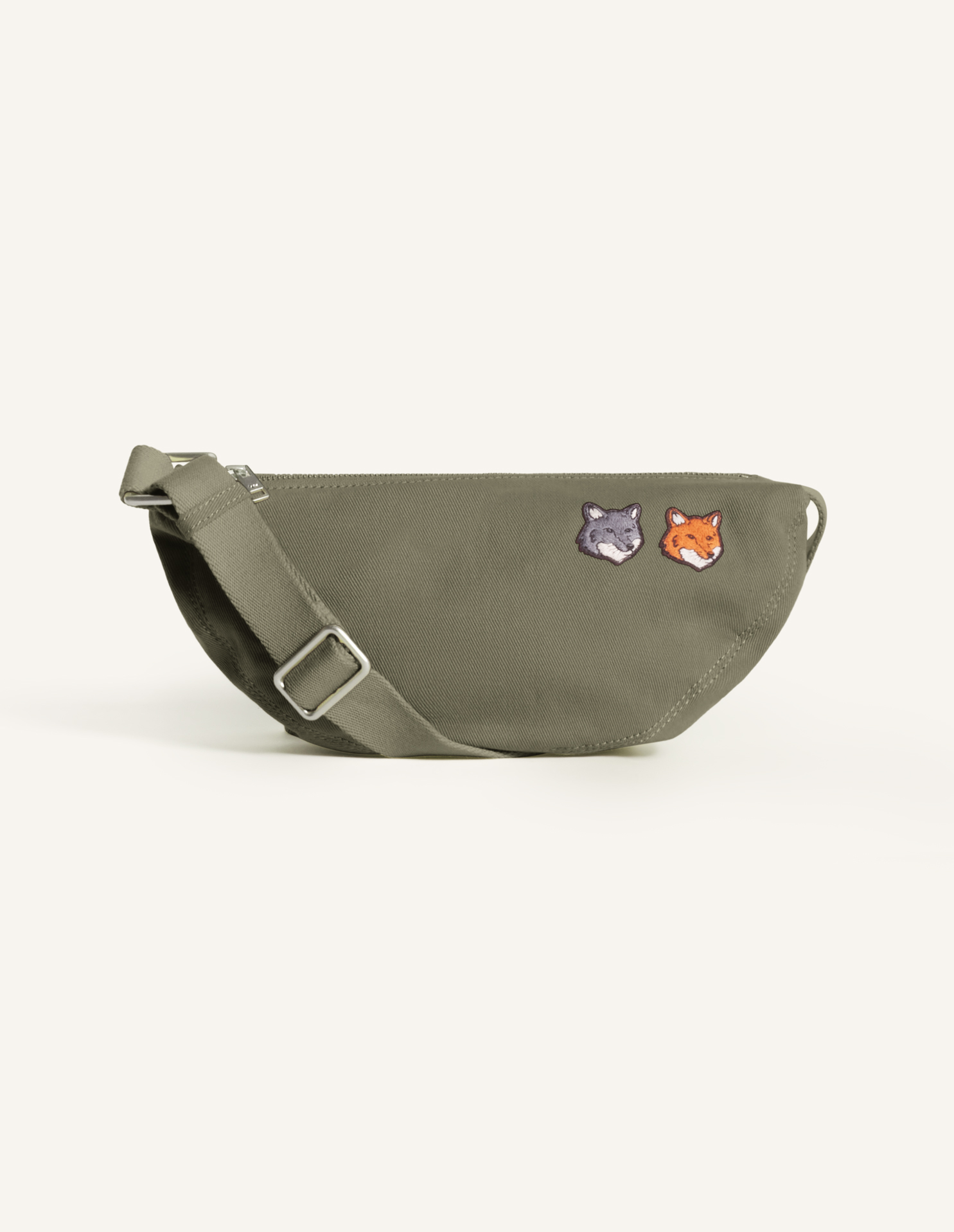 DOUBLE FOX HEAD FADED BUMBAG | Maison Kitsuné