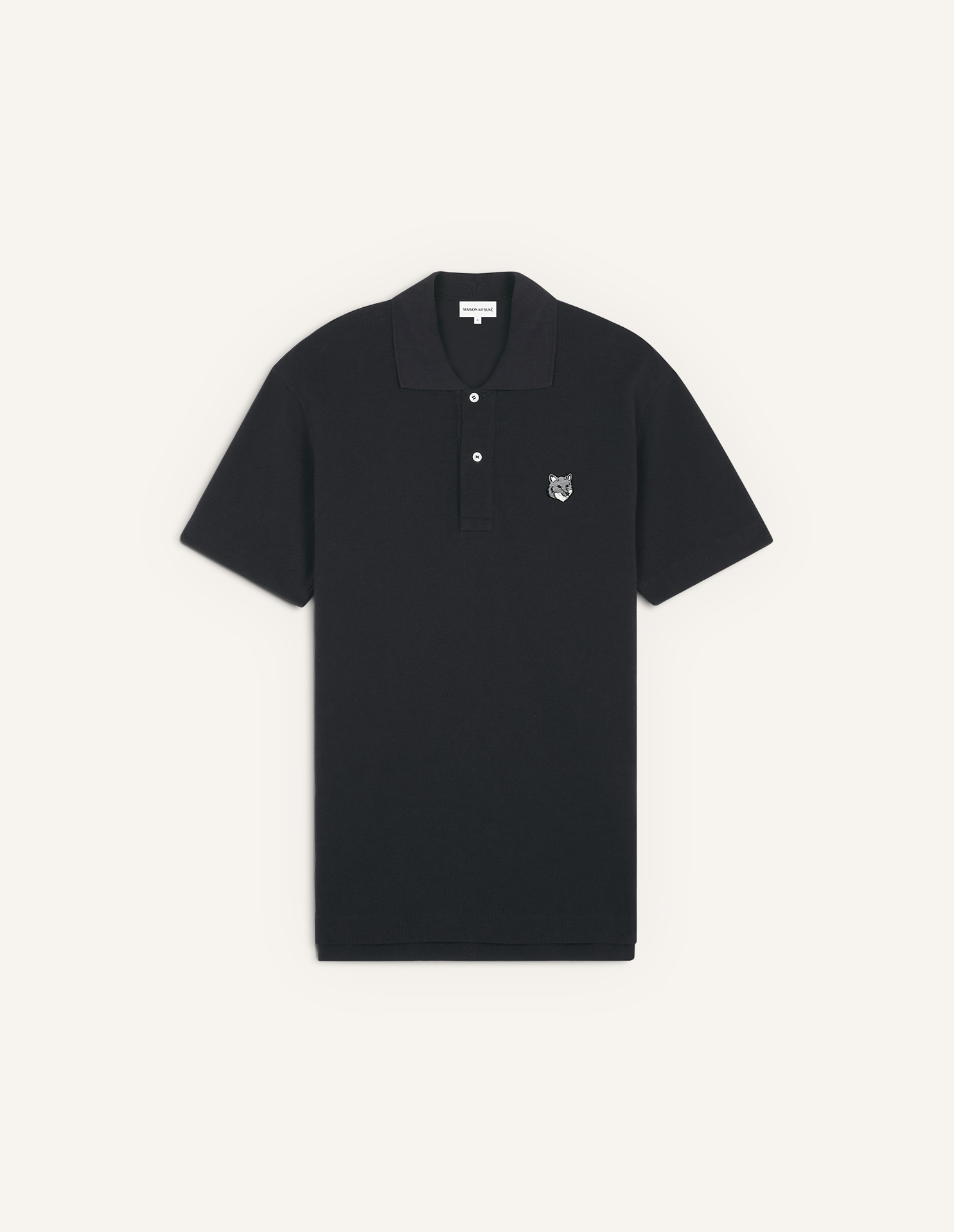 【25年春夏】メゾンキツネ フォックスヘッドポロシャツ ブラウン XL MAISON KITSUNE（メゾン キツネ） ポロシャツ FOX HEAD PATCH REGULAR