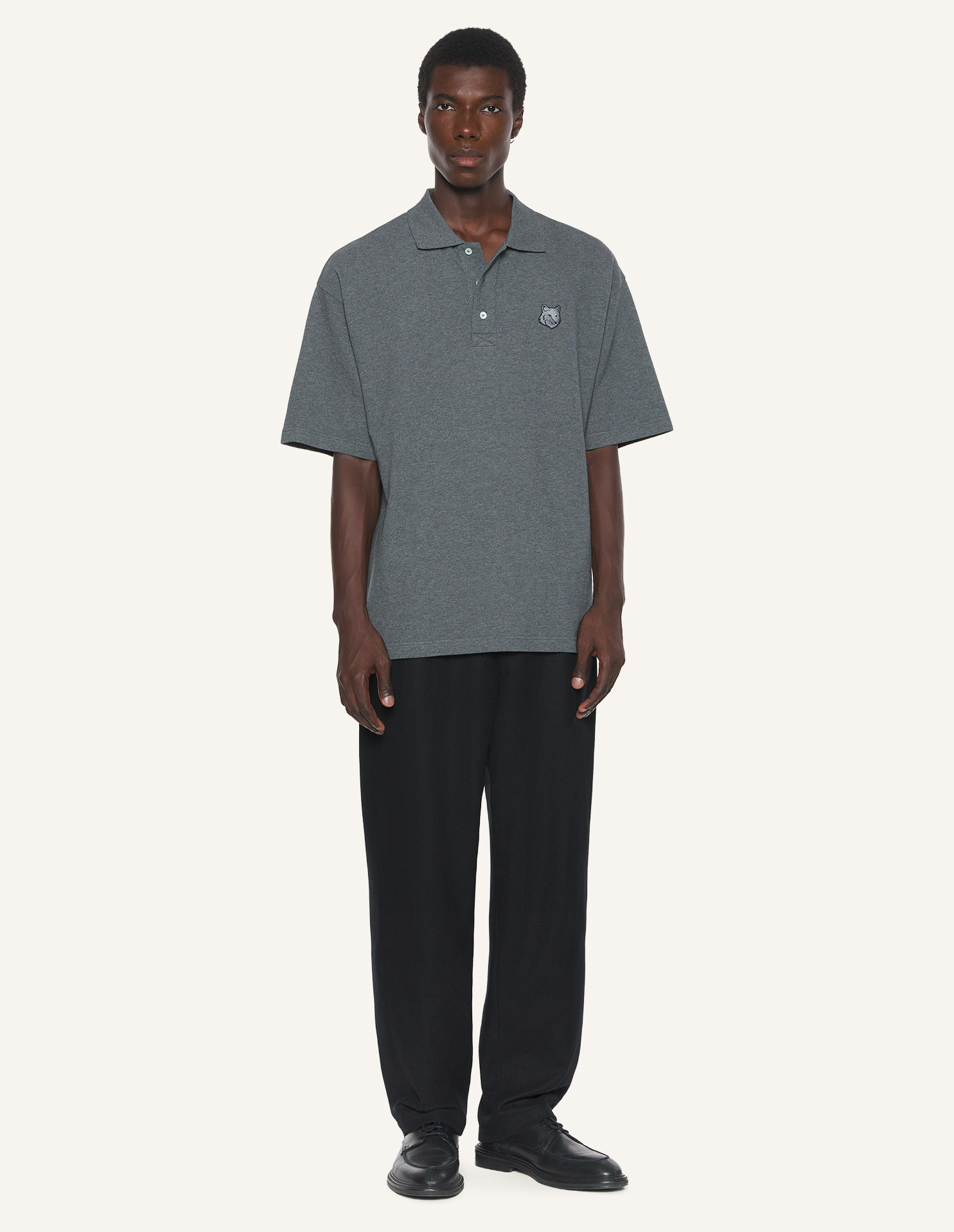 フォックスヘッド オーバーサイズ ポロ | Maison Kitsuné