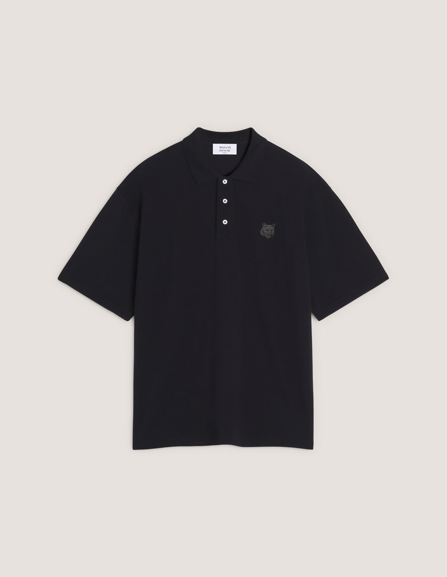 【美品】maison kitsune フォックスヘッド　ポロシャツ XSサイズ フォックスヘッド オーバーサイズ ポロ | Maison Kitsuné