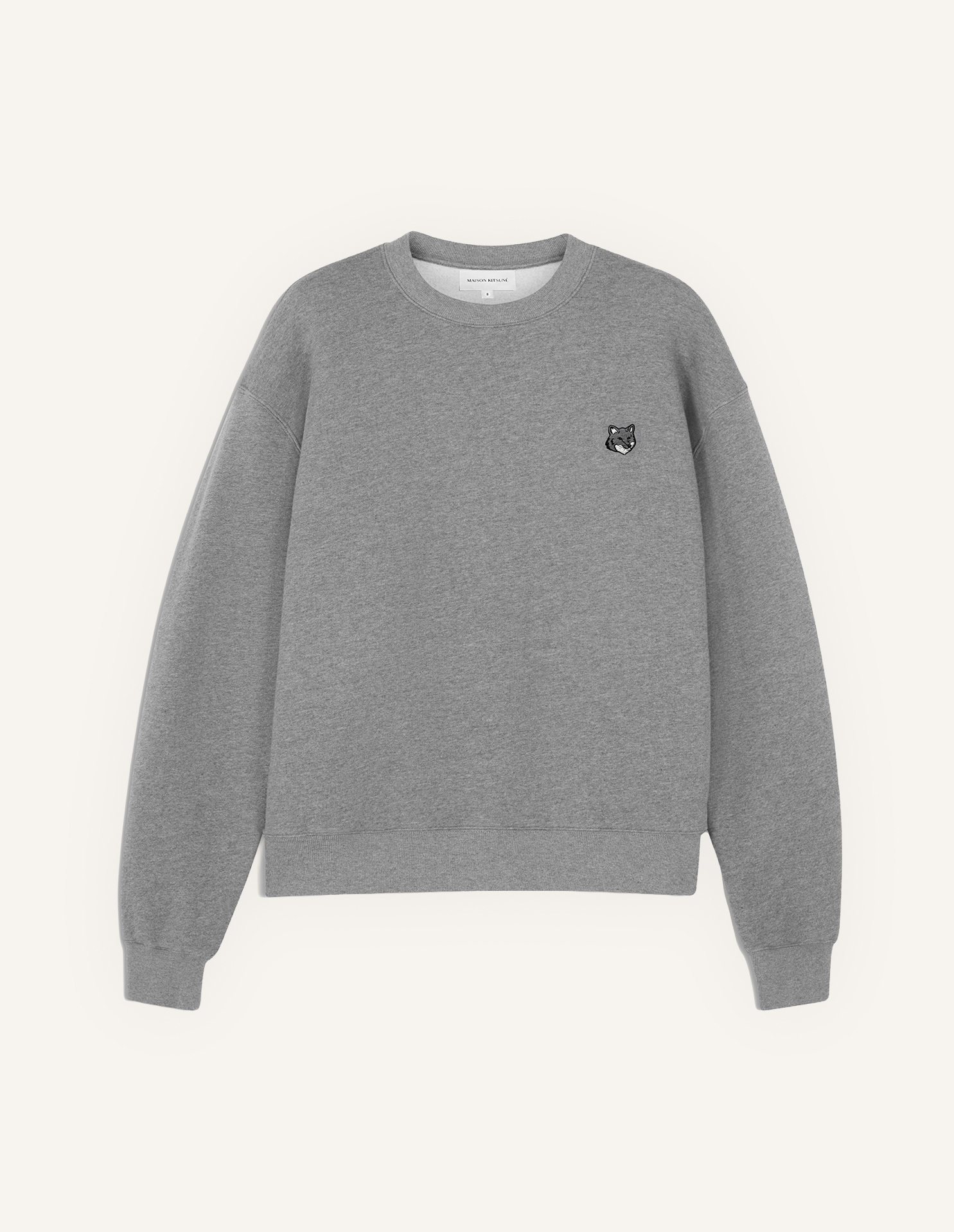 ぱくまん　MAISON KITSUNÉ ニットセーター グレー Mサイズ FOX HEAD COMFORT SWEATSHIRT | Maison Kitsuné