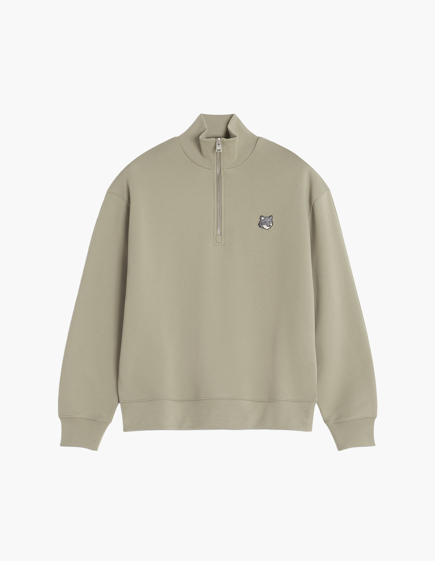 FOX HEAD COMFORT HALF ZIP SWEATSHIRT | Maison Kitsuné