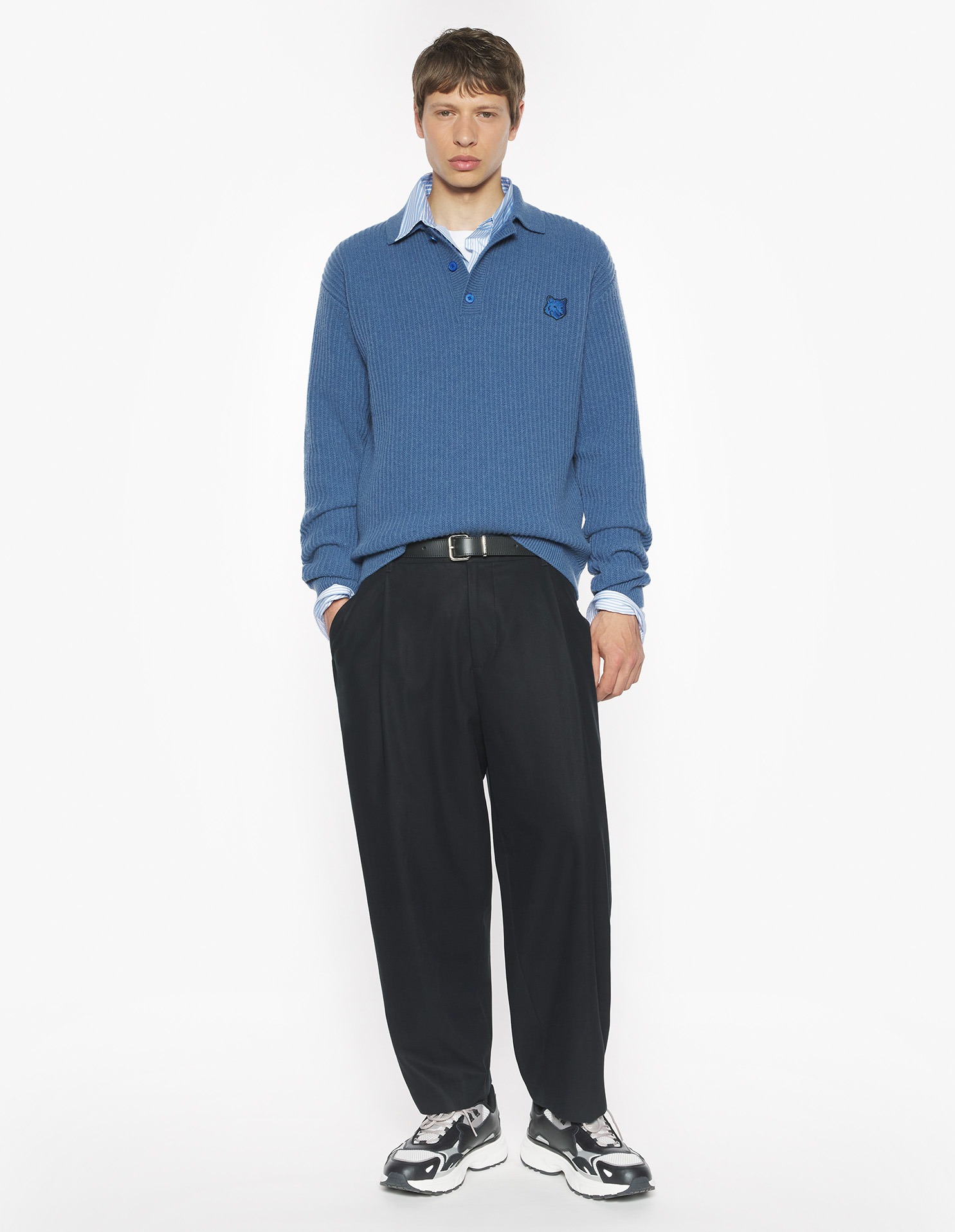 CROPPED PLEATED PANTS | Maison Kitsuné